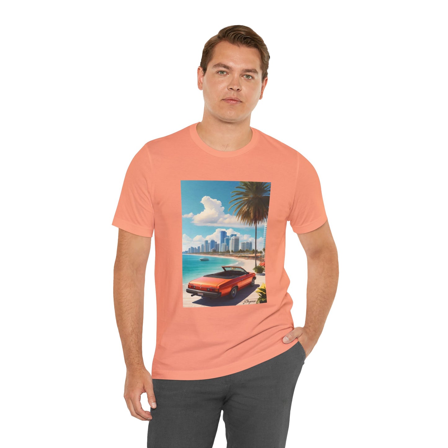 Car On The Beach Jersey Short Sleeve Tee