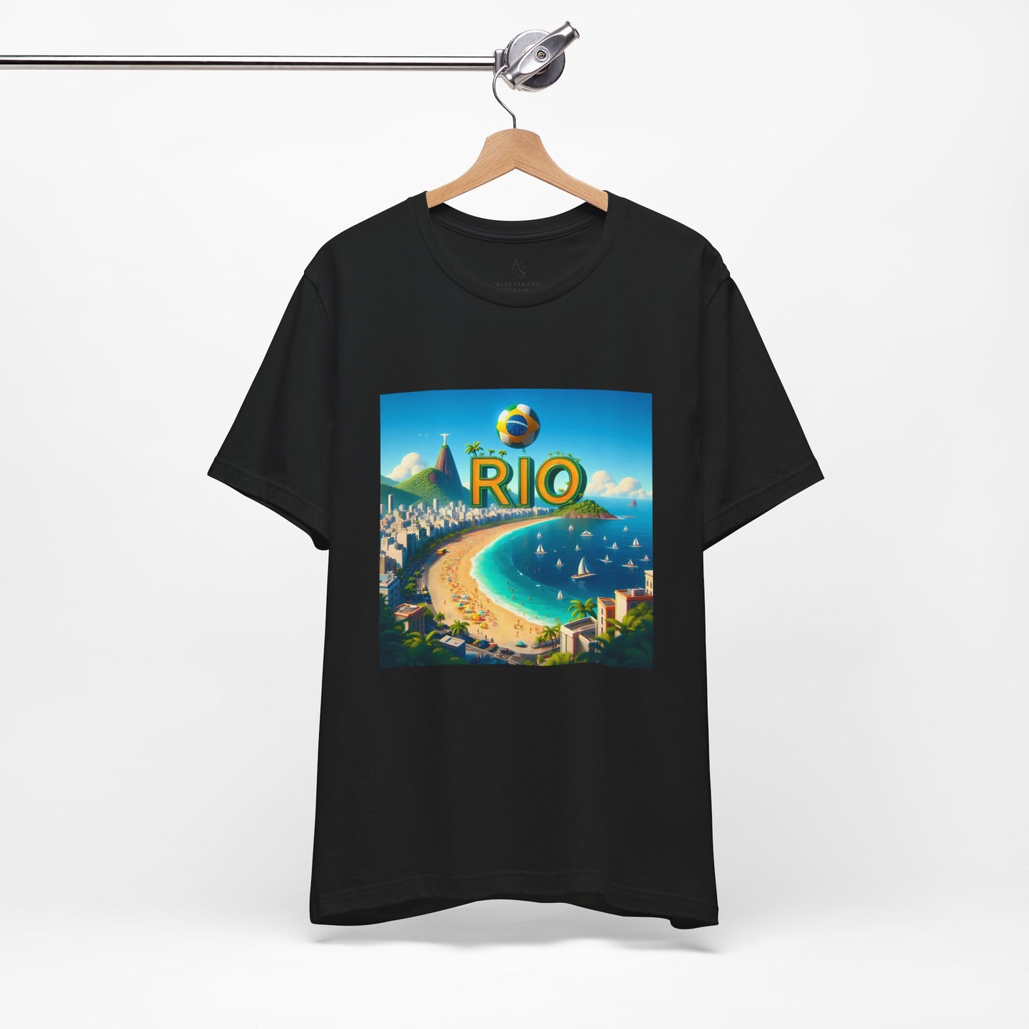 Copacabana Beach Disney Pixar Style Jersey Short Sleeve Tee