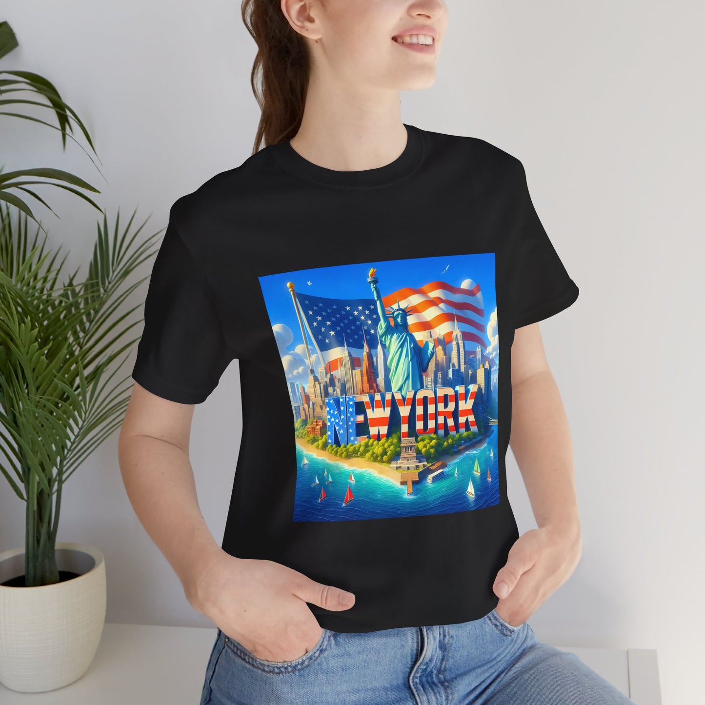 New York Disney Pixar Style Jersey Short Sleeve Tee