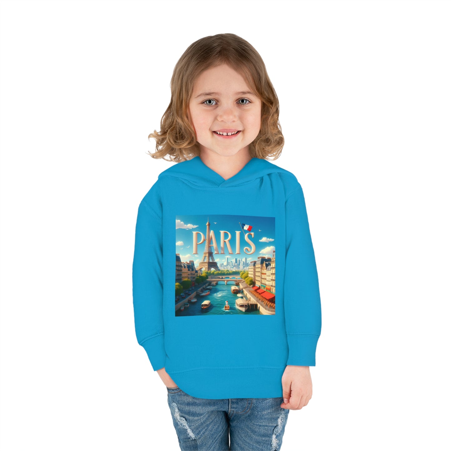 Paris Disney Pixar Style Toddler Pullover Fleece Hoodie