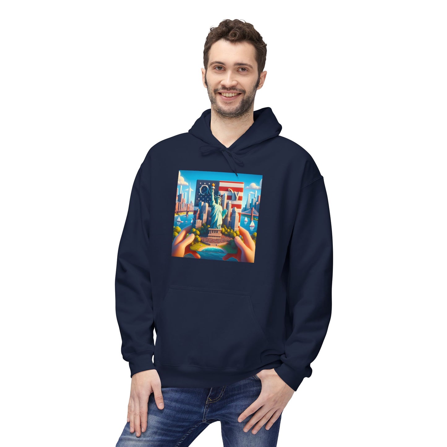 NY Disney Pixar Style Midweight Softstyle Fleece Hoodie