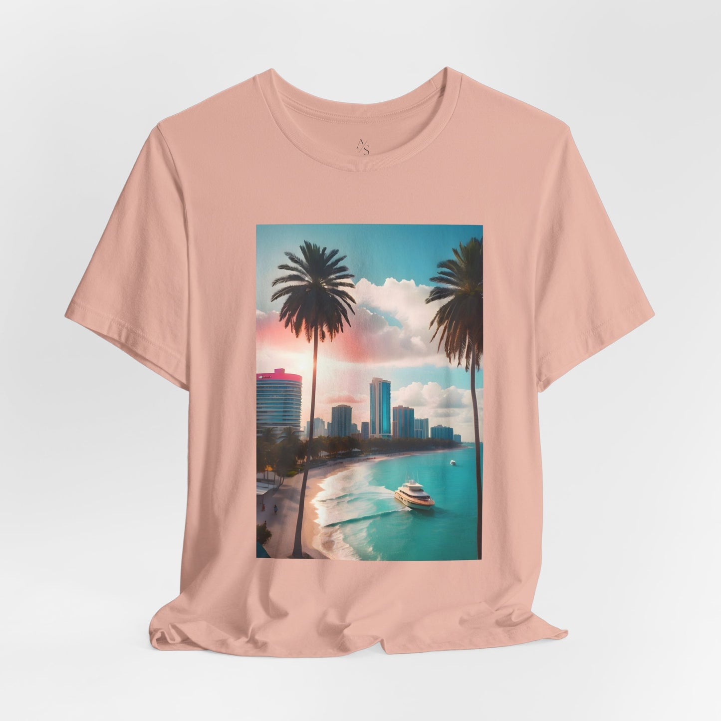 Miami Sunset Jersey Short Sleeve Tee