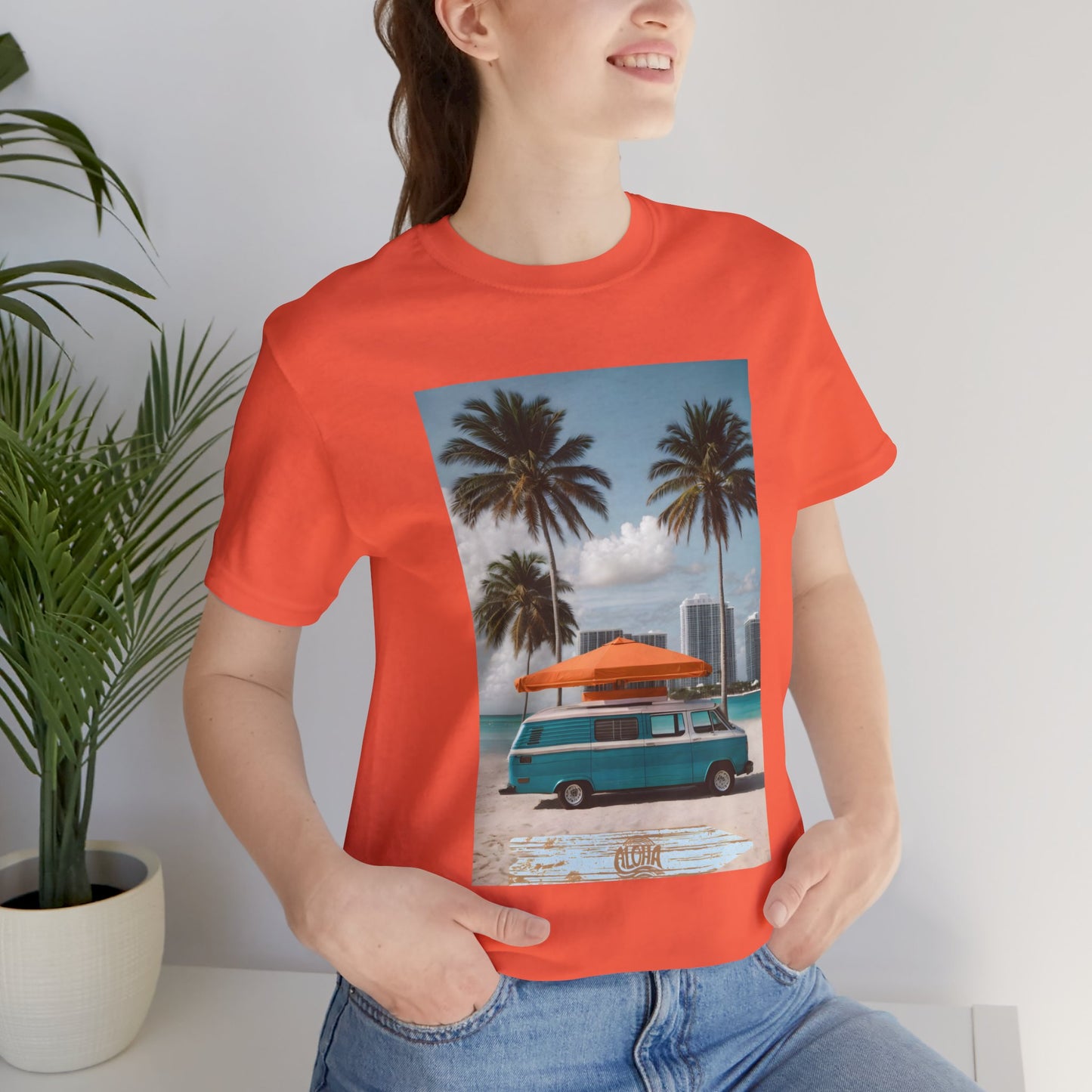 Vintage Van Miami Beach Jersey Short Sleeve Tee