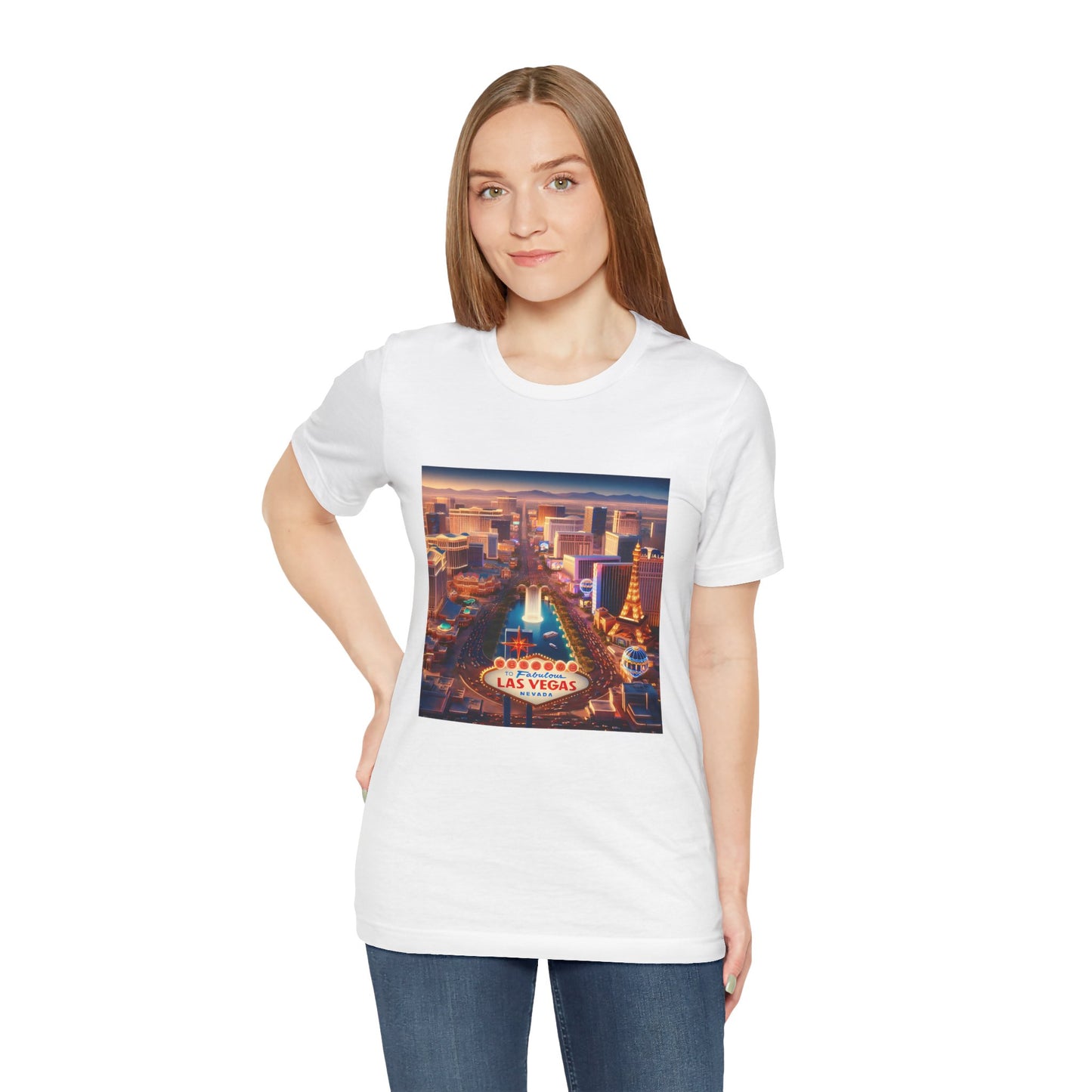 Las Vegas Sunset Disney Pixar Style Jersey Short Sleeve Tee