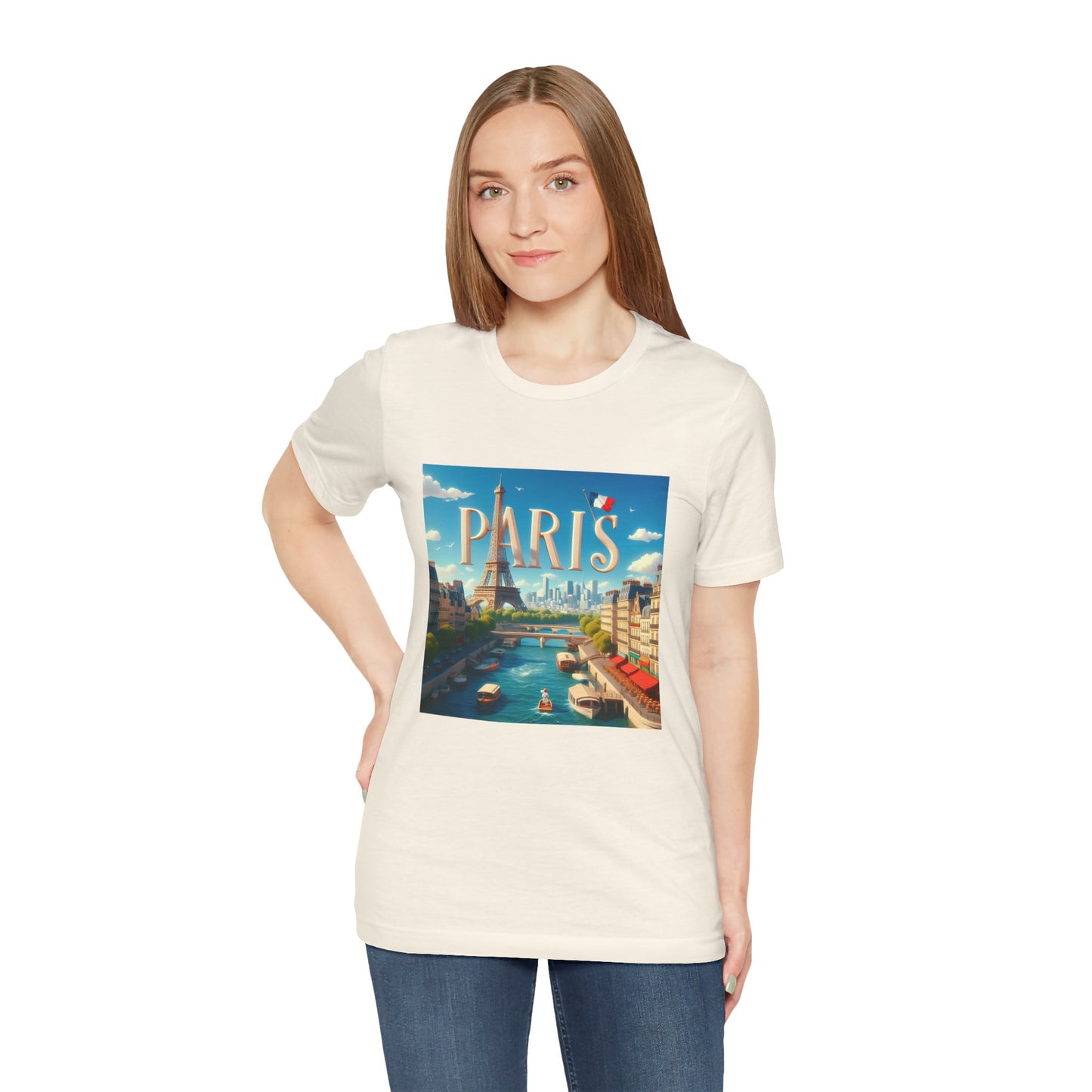 Paris Disney Pixar Style Jersey Short Sleeve Tee