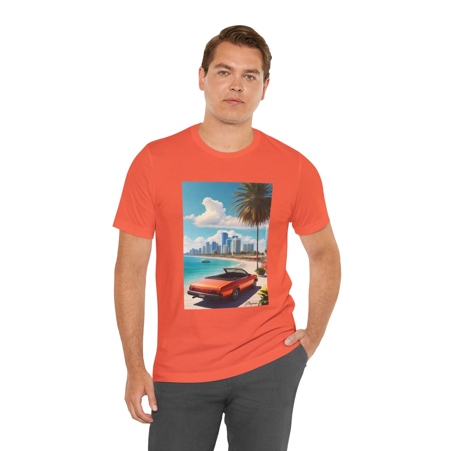 Car On The Beach Jersey Short Sleeve Tee