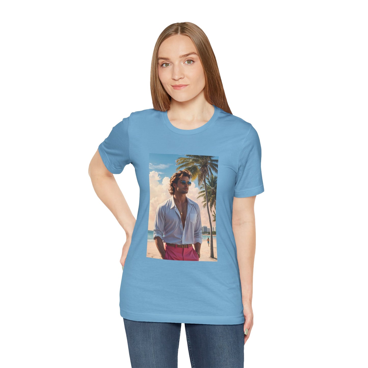 Man On The Beach Jersey Short Sleeve Tee