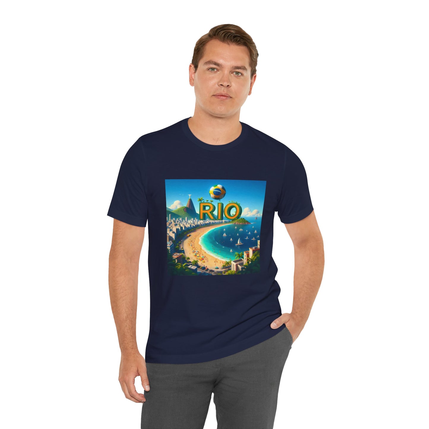 Copacabana Beach Disney Pixar Style Jersey Short Sleeve Tee