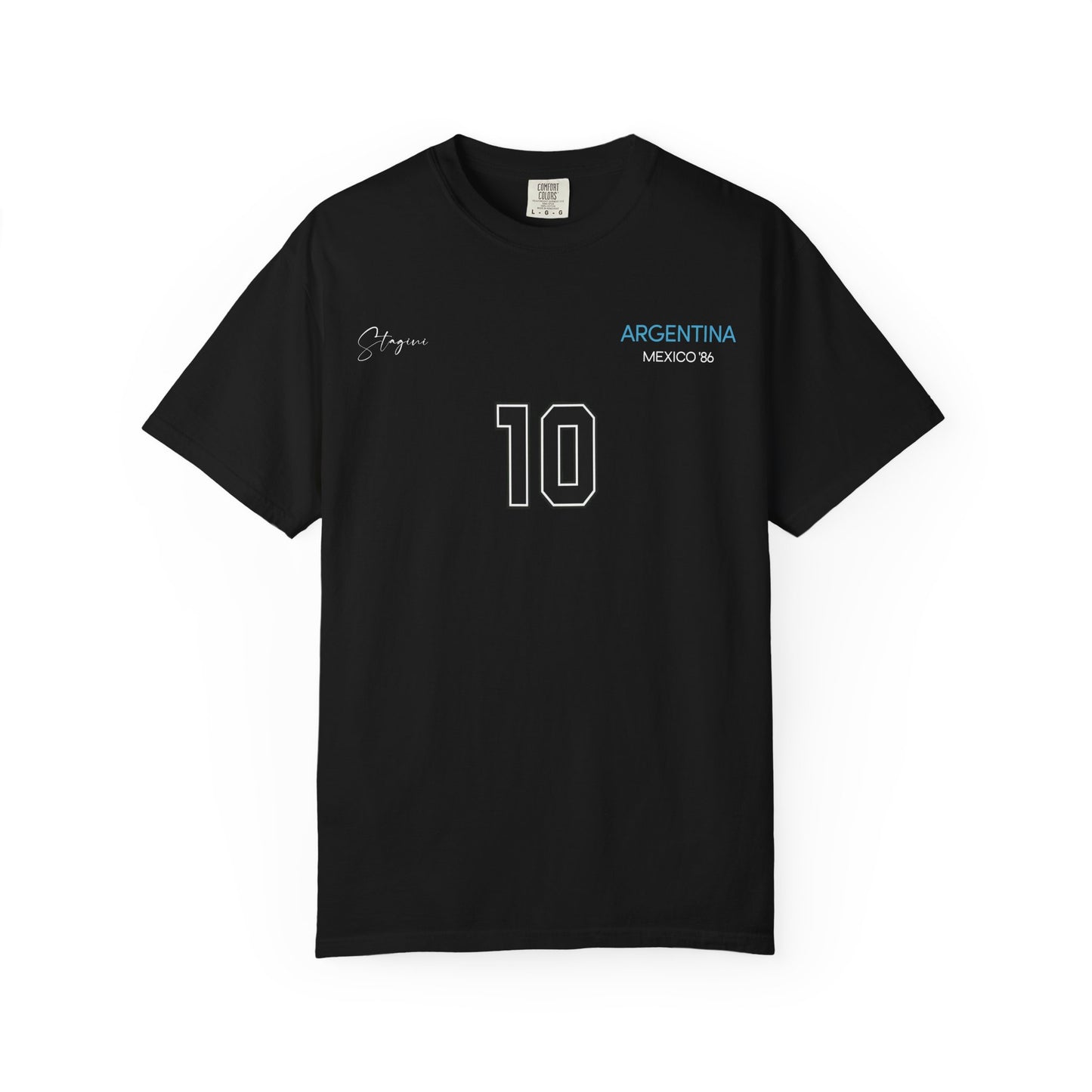 Argentina Football World Champions Mexico '86 Retro Graphic T-Shirt