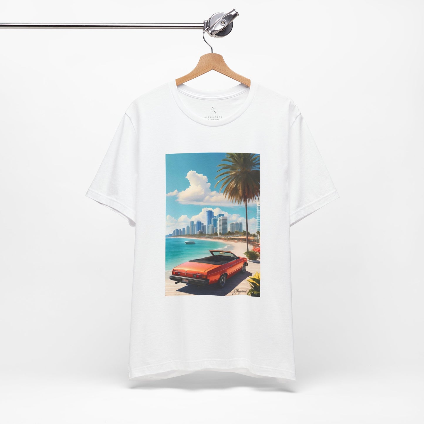 Car On The Beach Jersey Short Sleeve Tee