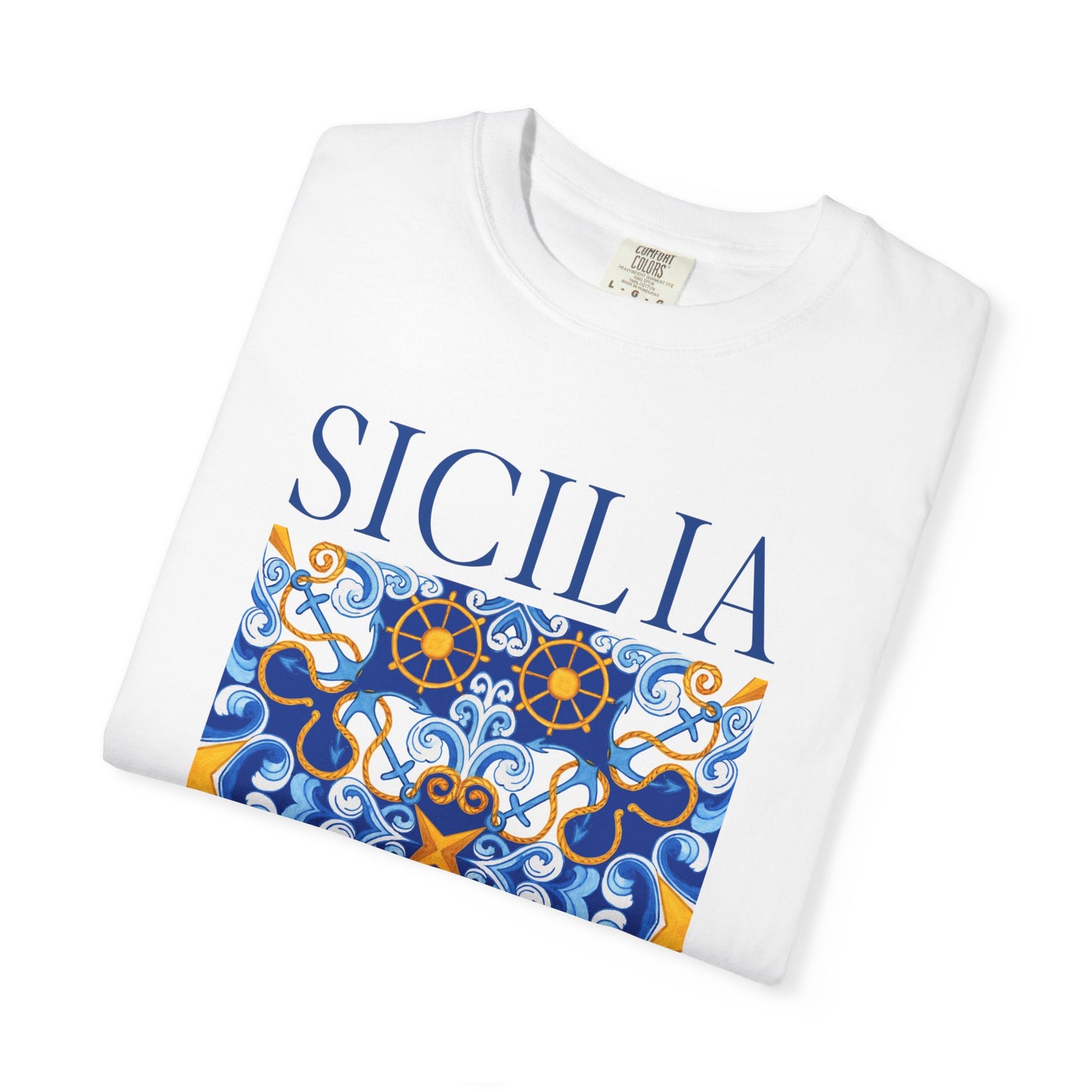 Sicily Italy Vintage Mosaic Graphic T-Shirt