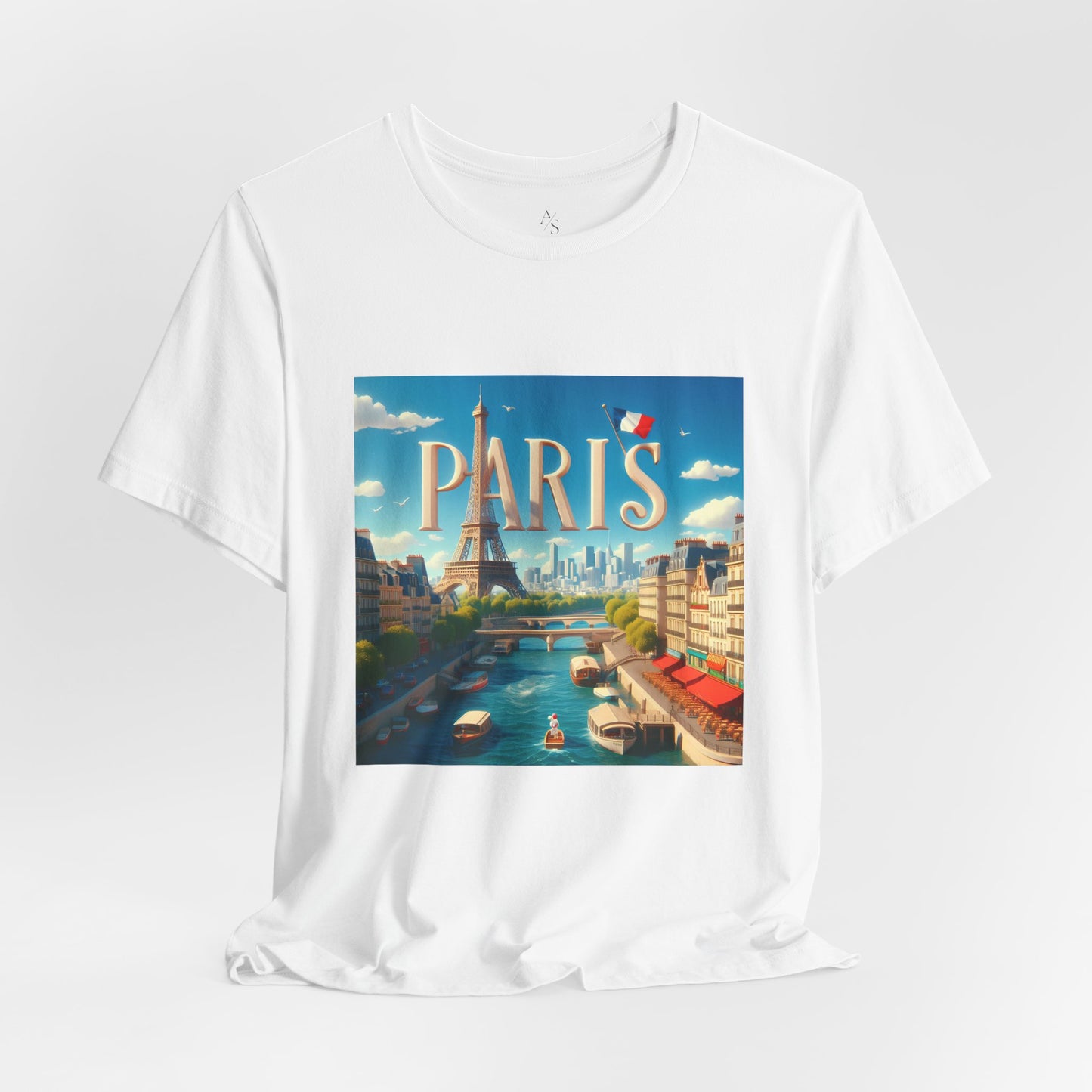 Paris Disney Pixar Style Jersey Short Sleeve Tee