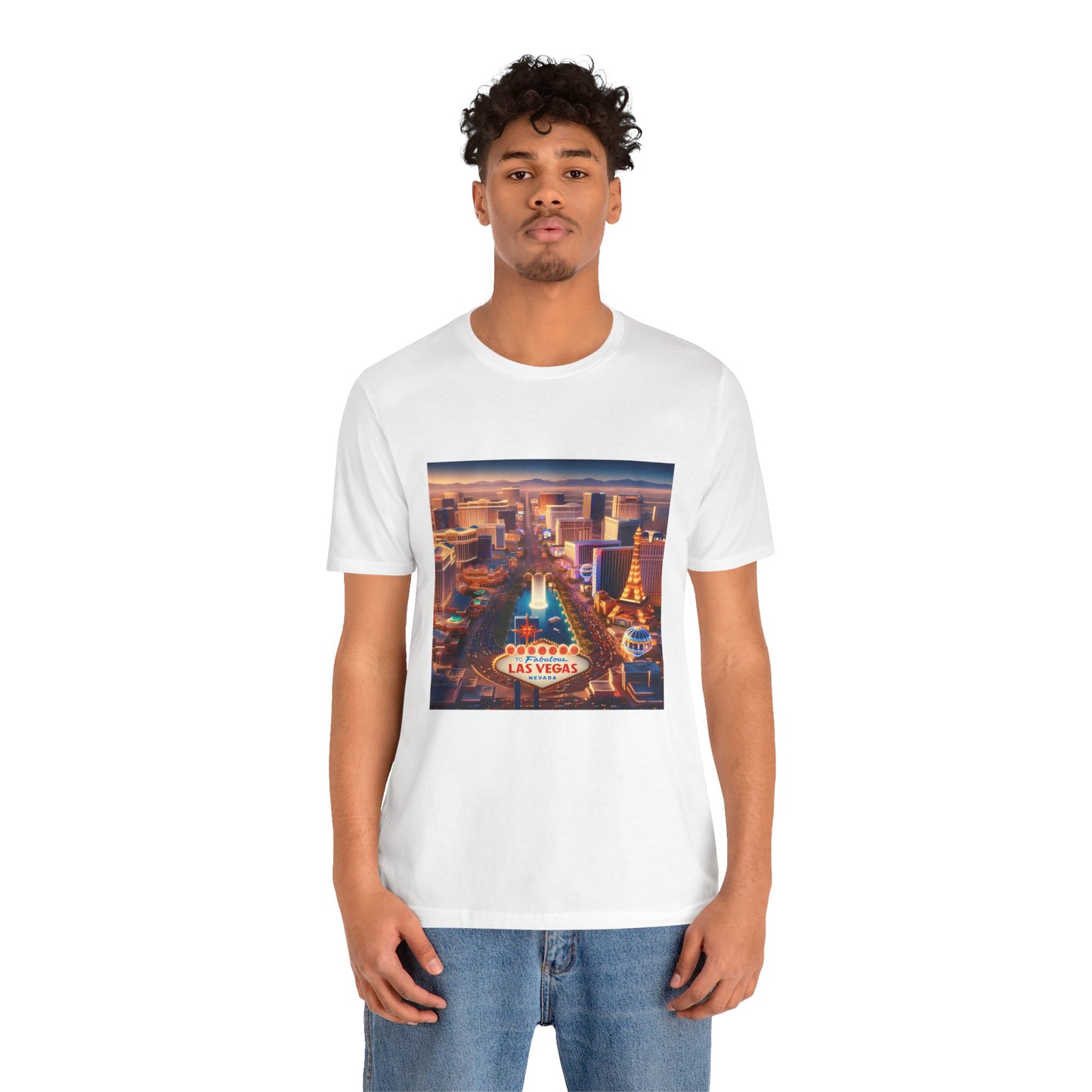 Las Vegas Sunset Disney Pixar Style Jersey Short Sleeve Tee