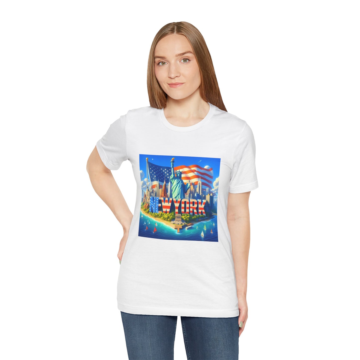 New York Disney Pixar Style Jersey Short Sleeve Tee