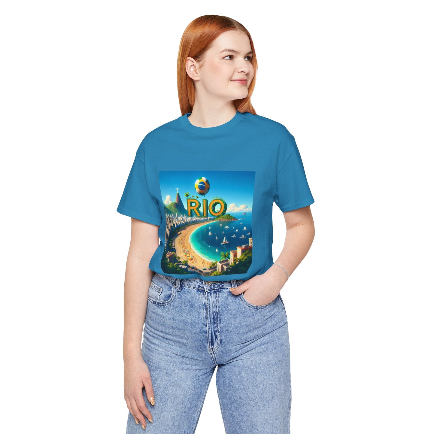 Rio Copacabana Beach Disney Pixar Style Jersey Short Sleeve Tee