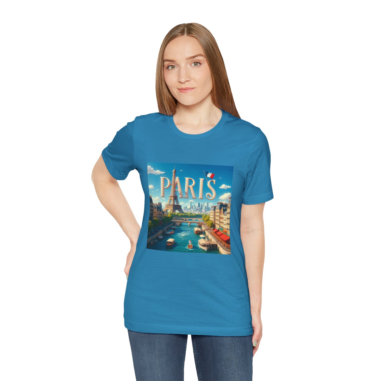 Paris Disney Pixar Style Jersey Short Sleeve Tee