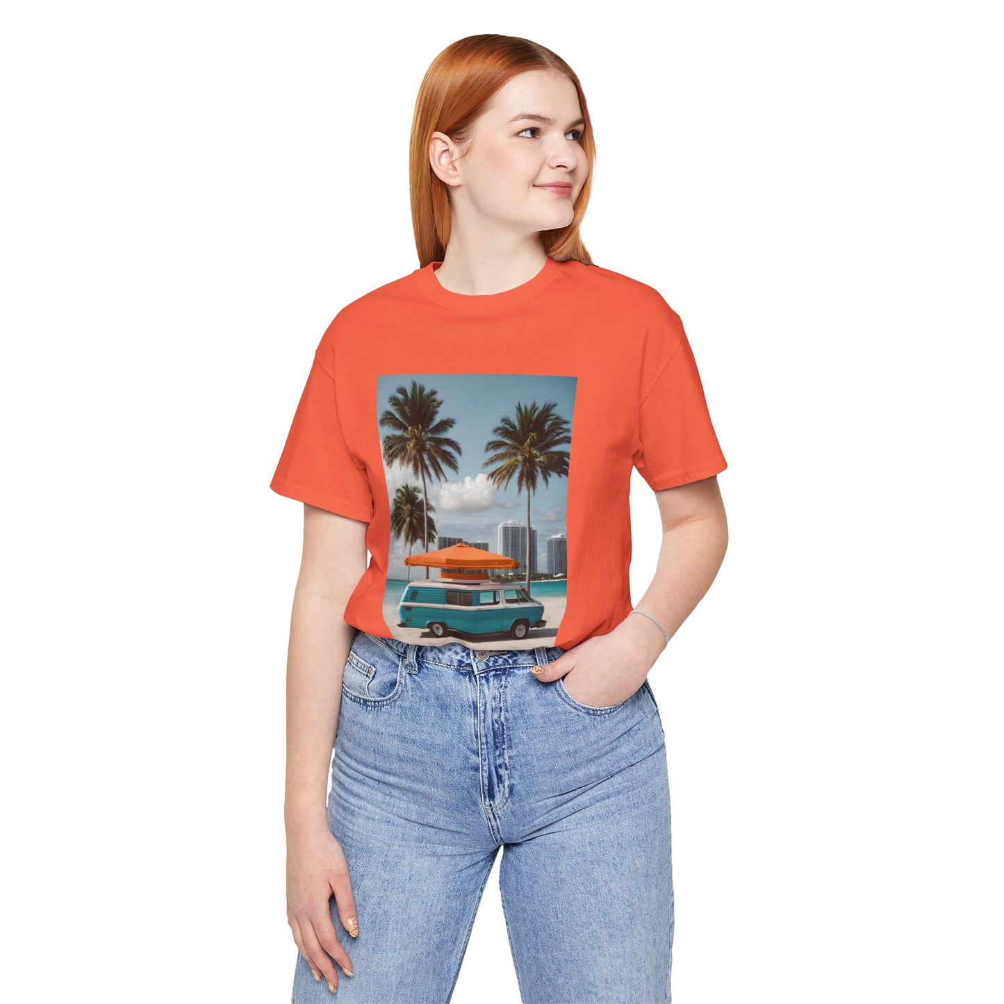 Vintage Van Miami Beach Jersey Short Sleeve Tee