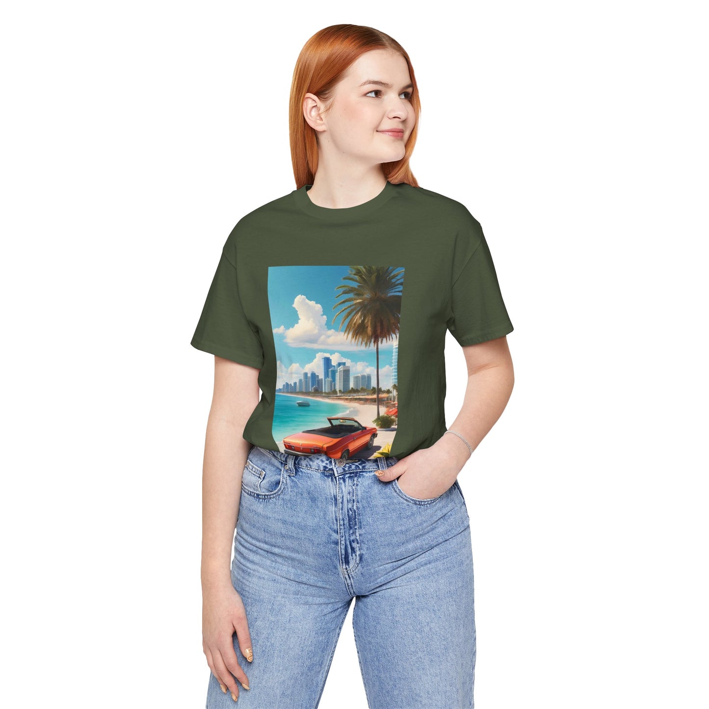 Car On The Beach Jersey Short Sleeve Tee