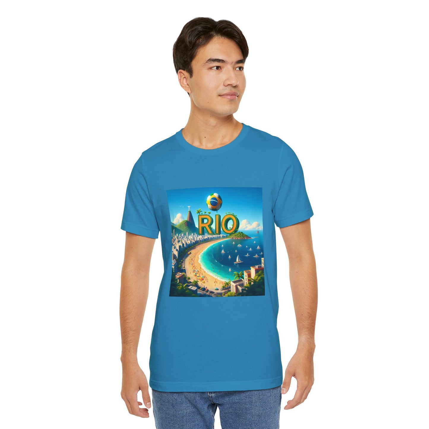 Copacabana Beach Disney Pixar Style Jersey Short Sleeve Tee