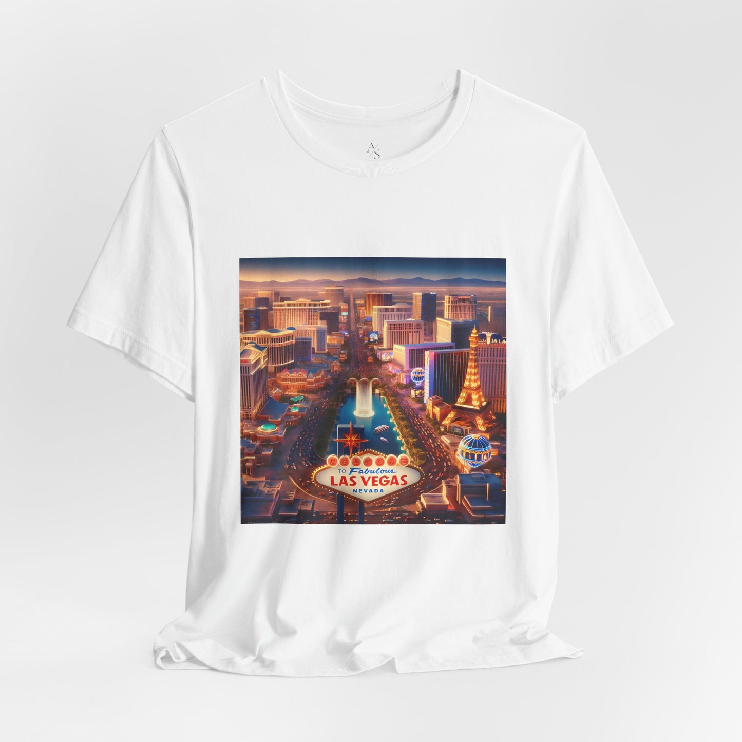 Las Vegas Sunset Disney Pixar Style Jersey Short Sleeve Tee