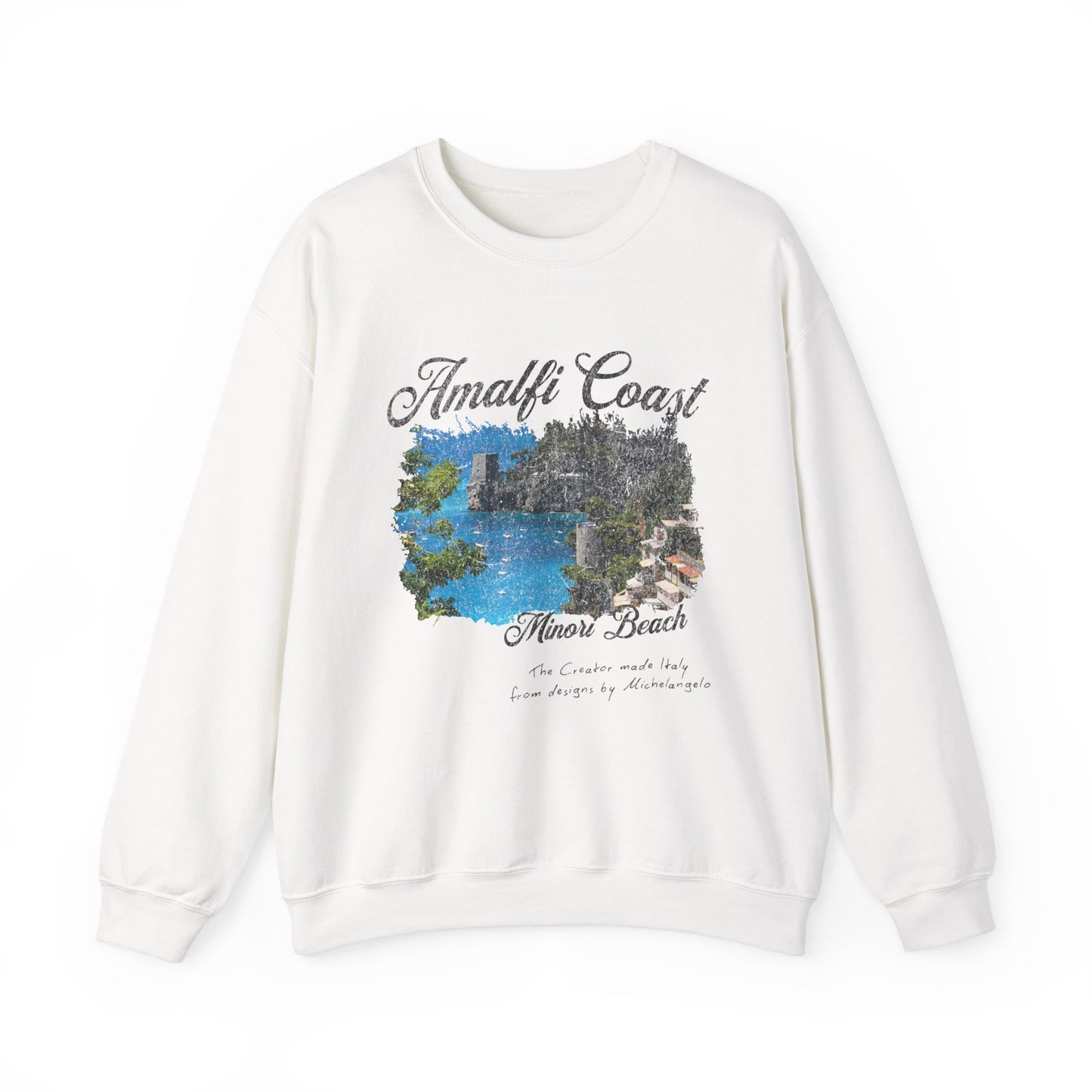 Minori Beach Amalfi Coast Graphic Sweatshirt