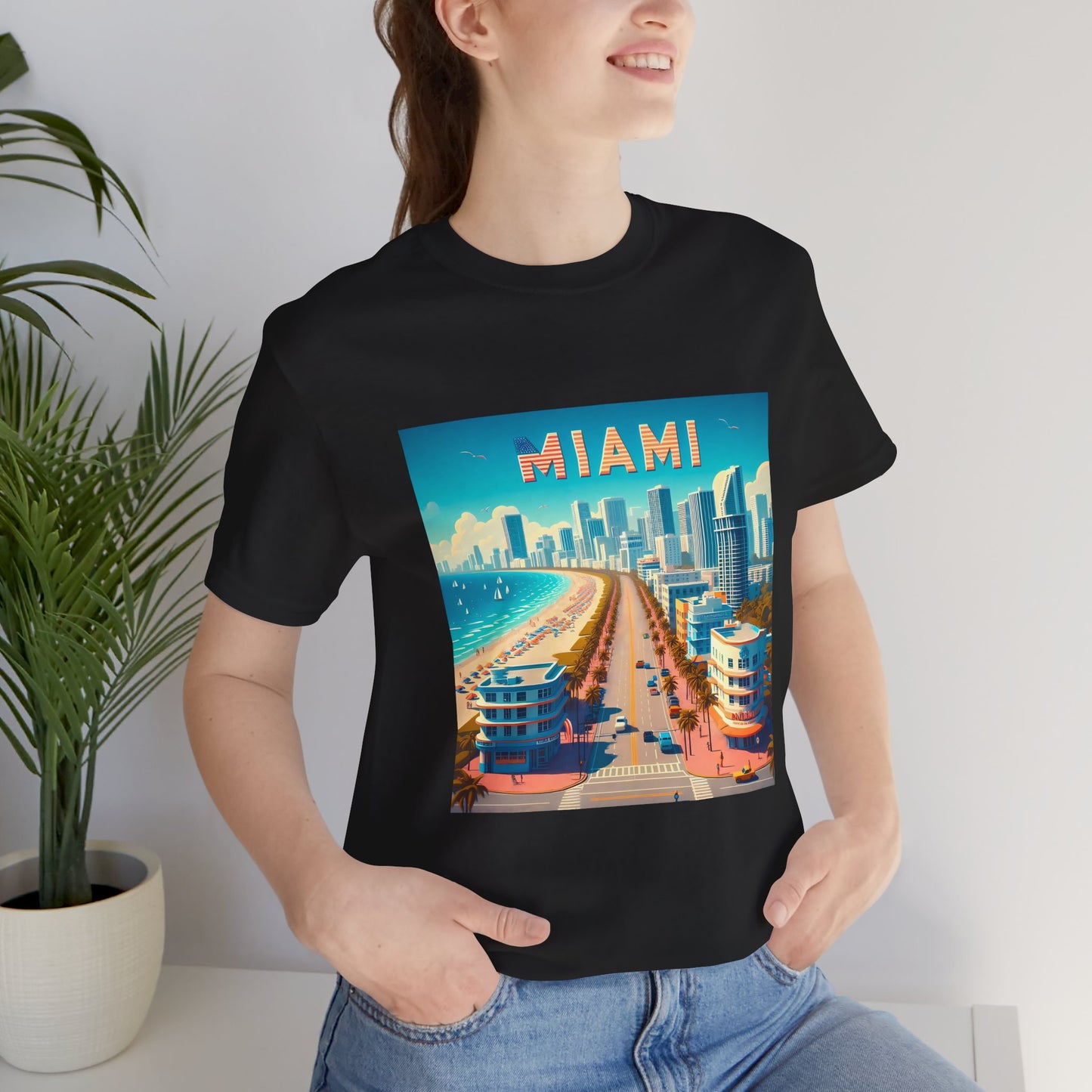 Miami Disney Pixar Style Jersey Short Sleeve Tee