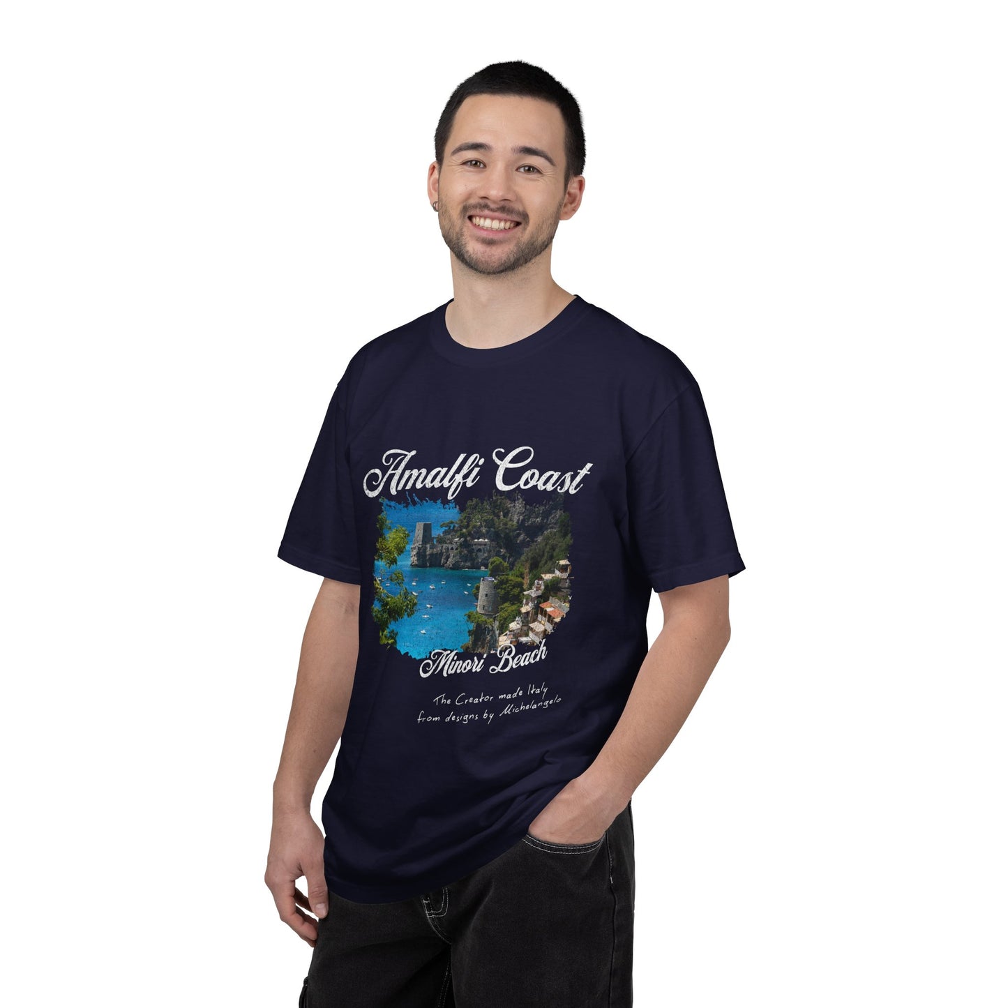 Amalfi Coast Minori Beach Graphic T-Shirt