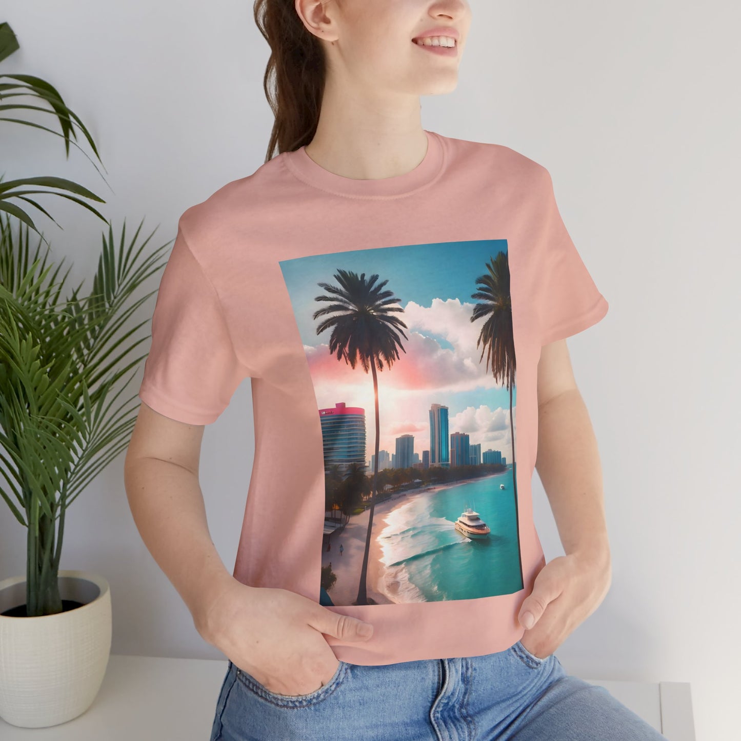 Miami Sunset Jersey Short Sleeve Tee