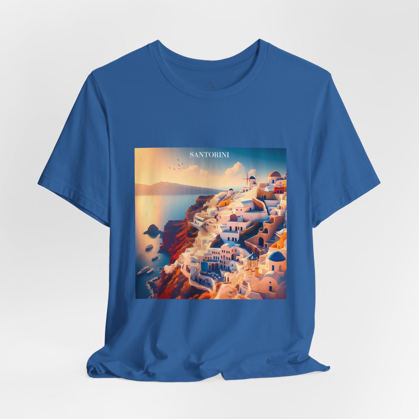 Santorini Sunset Disney Pixar Style Jersey Short Sleeve Tee