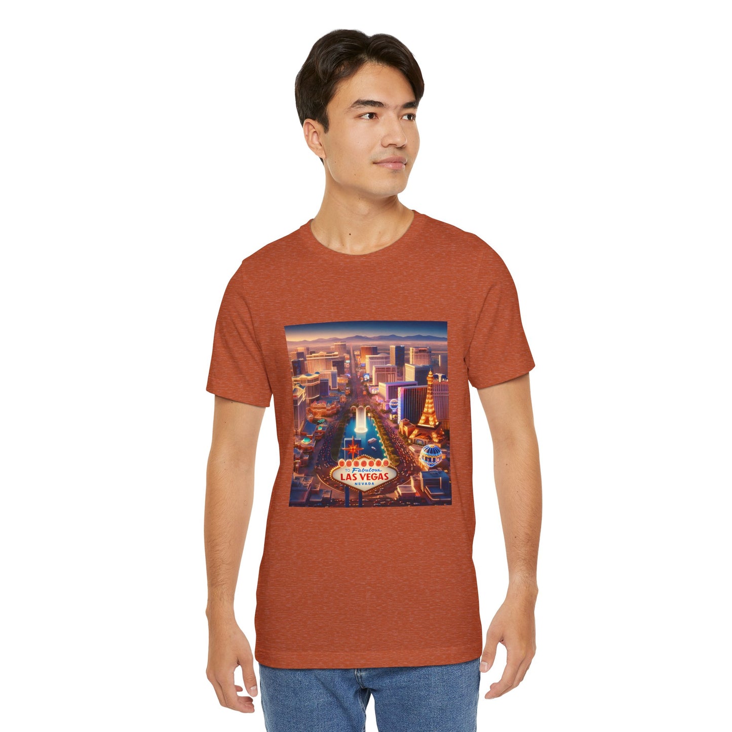 Las Vegas Sunset Disney Pixar Style Jersey Short Sleeve Tee