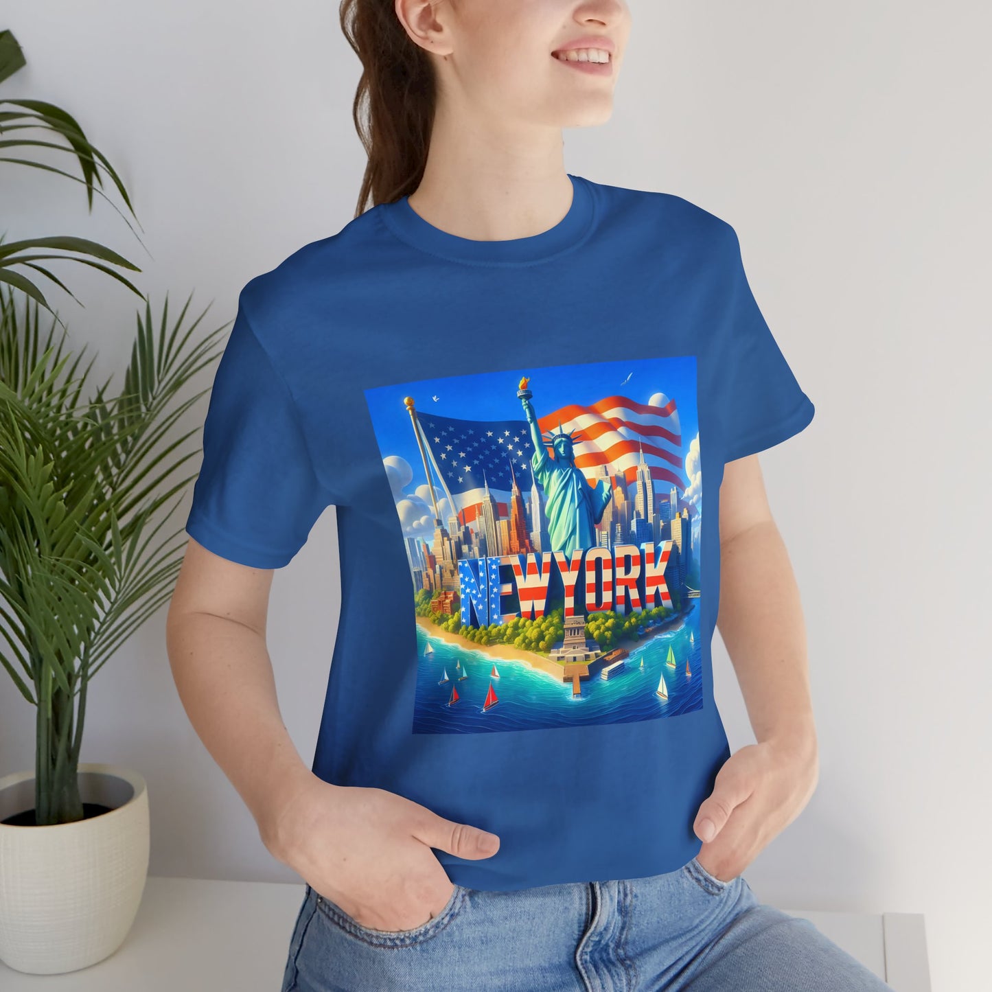 New York Disney Pixar Style Jersey Short Sleeve Tee