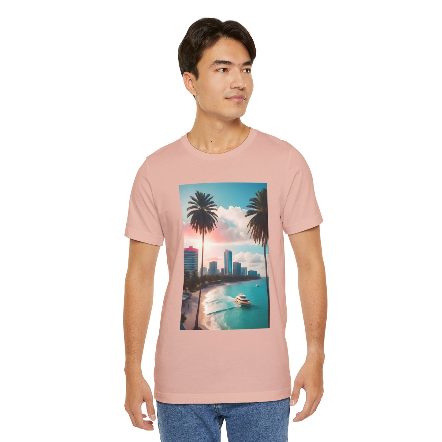 Miami Sunset Jersey Short Sleeve Tee