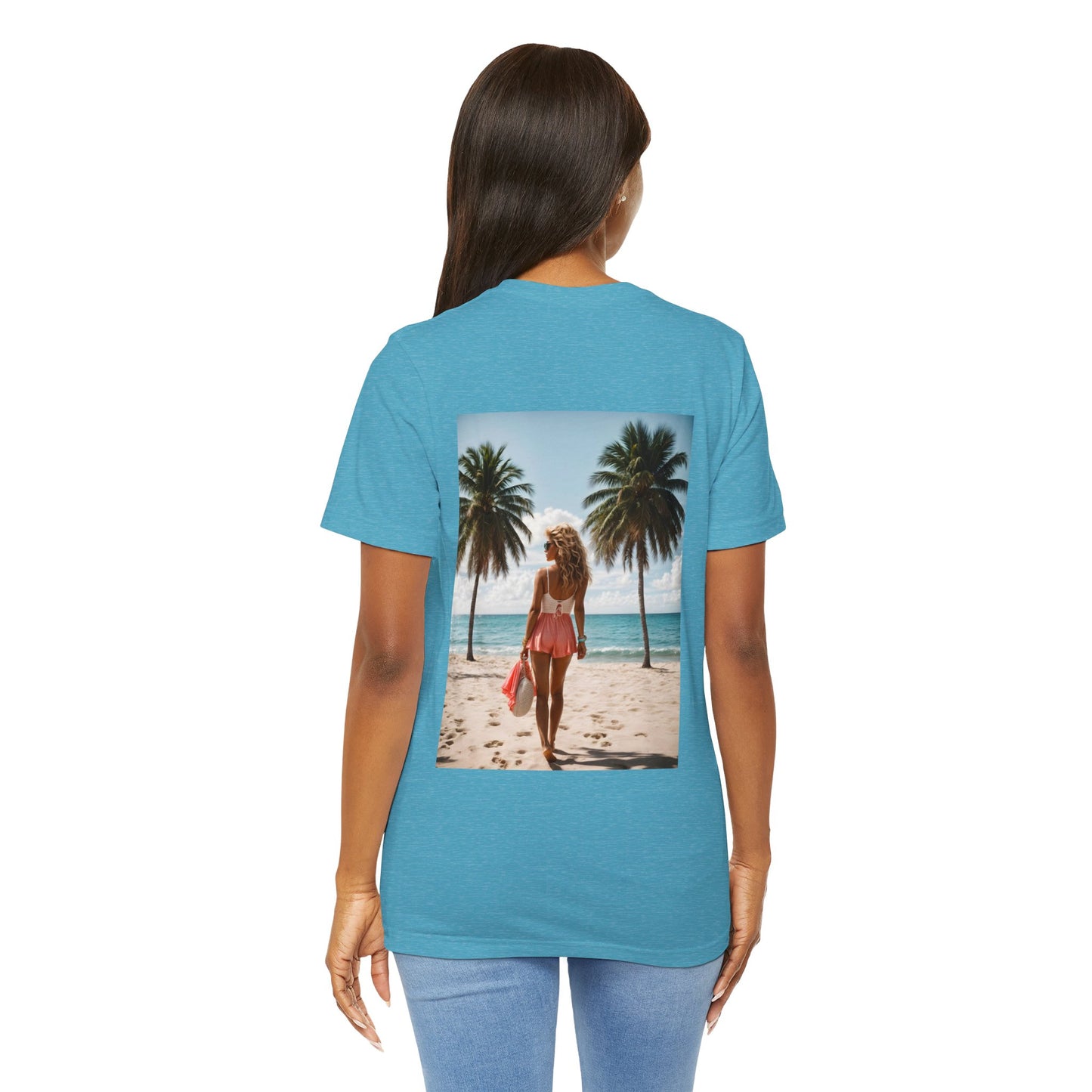 Breathtaking Beach View Jersey Short Sleeve Tee