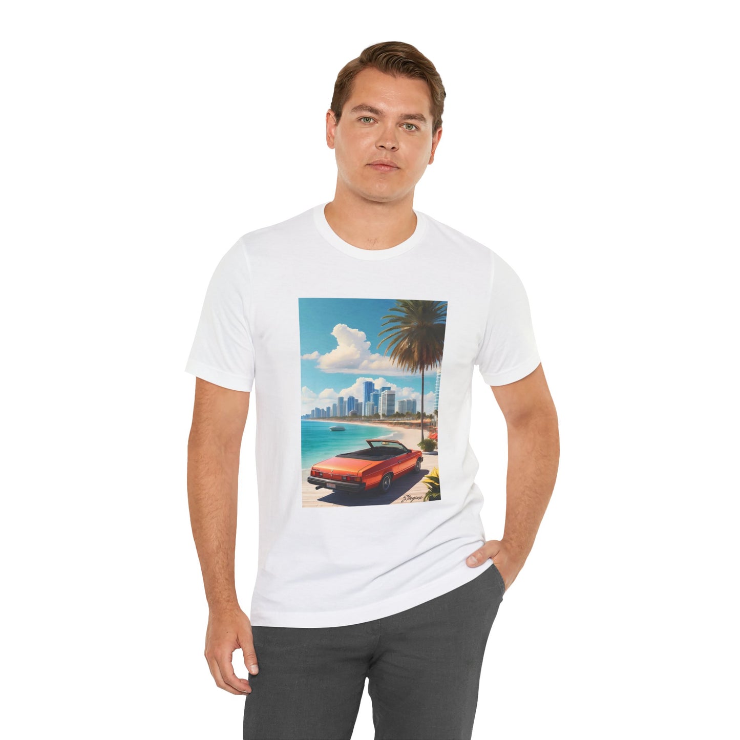 Car On The Beach Jersey Short Sleeve Tee