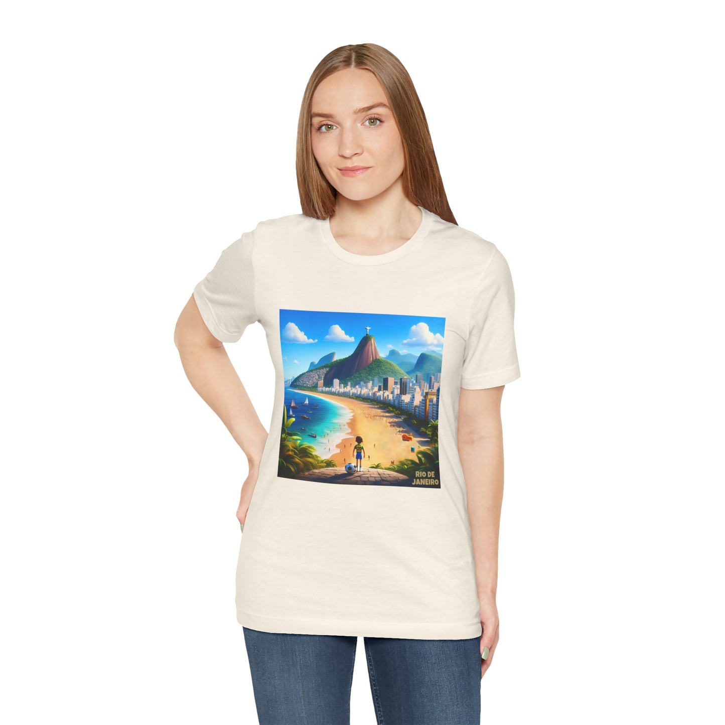 Rio De Janeiro Disney Pixar Style Jersey Short Sleeve Tee