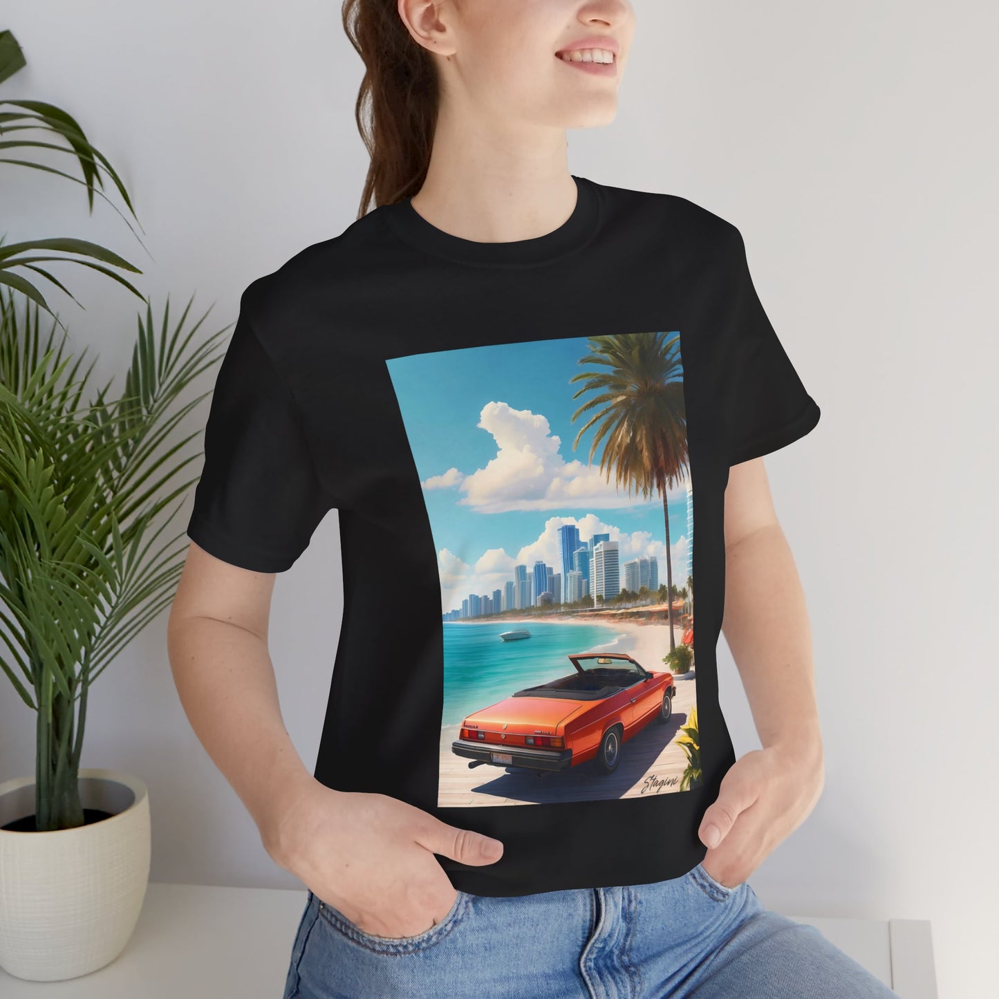 Car On The Beach Jersey Short Sleeve Tee