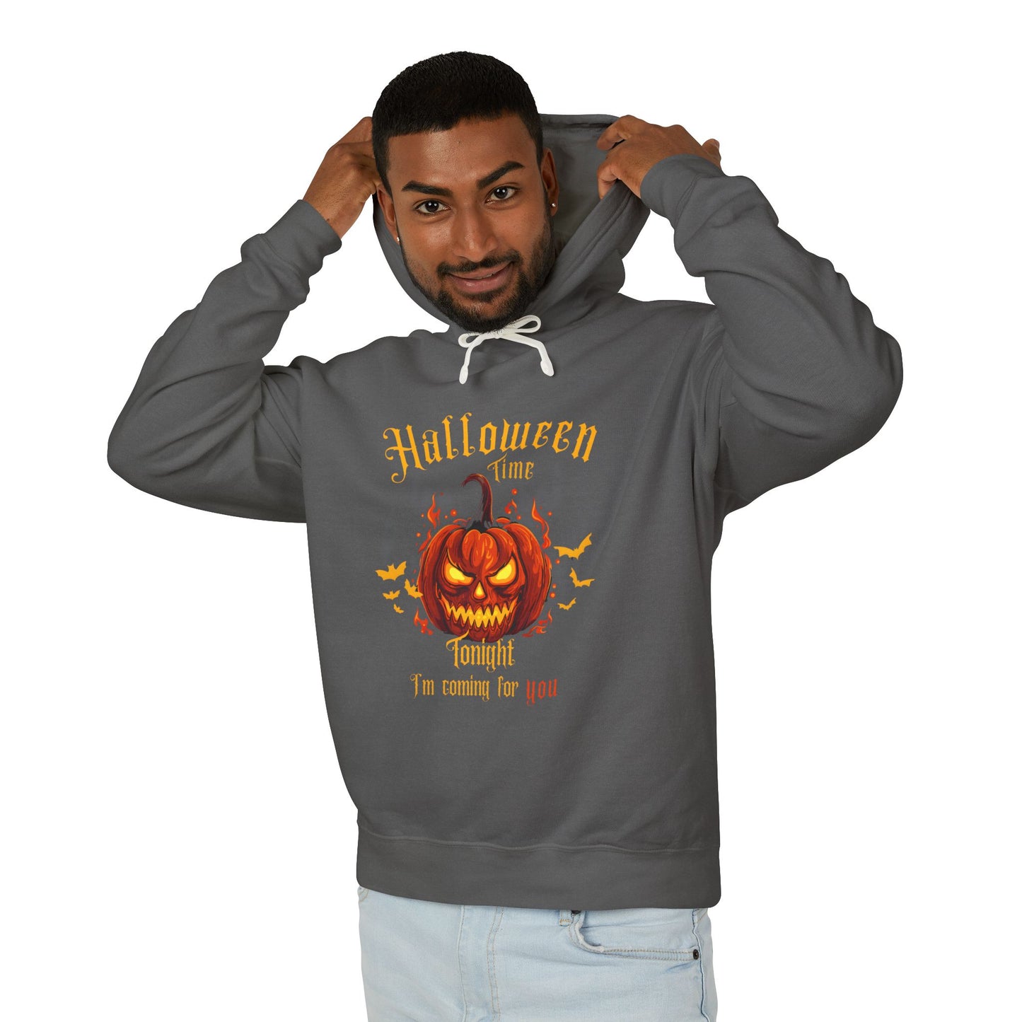 Scary Pumpkin Lightweight Hooded Sweatshirt