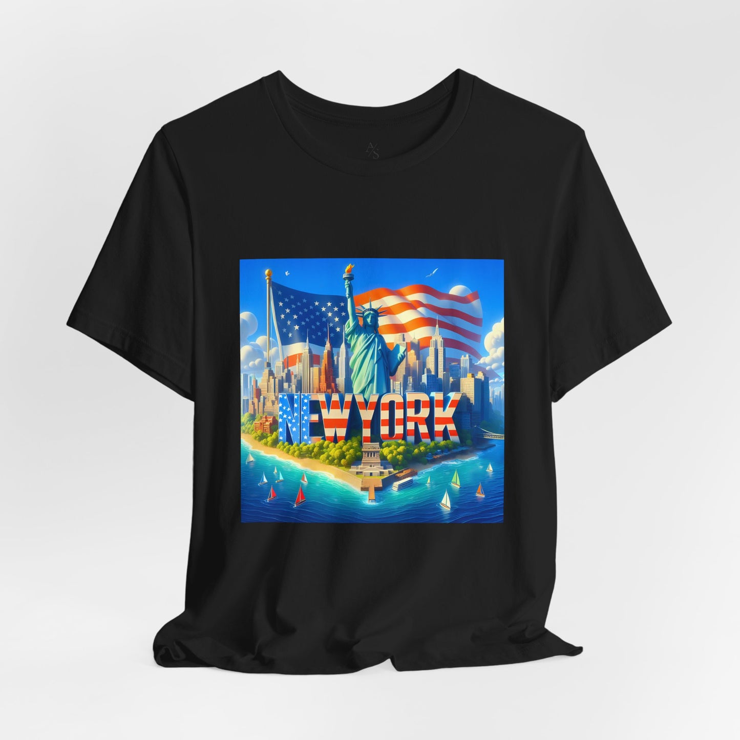 New York Disney Pixar Style Jersey Short Sleeve Tee