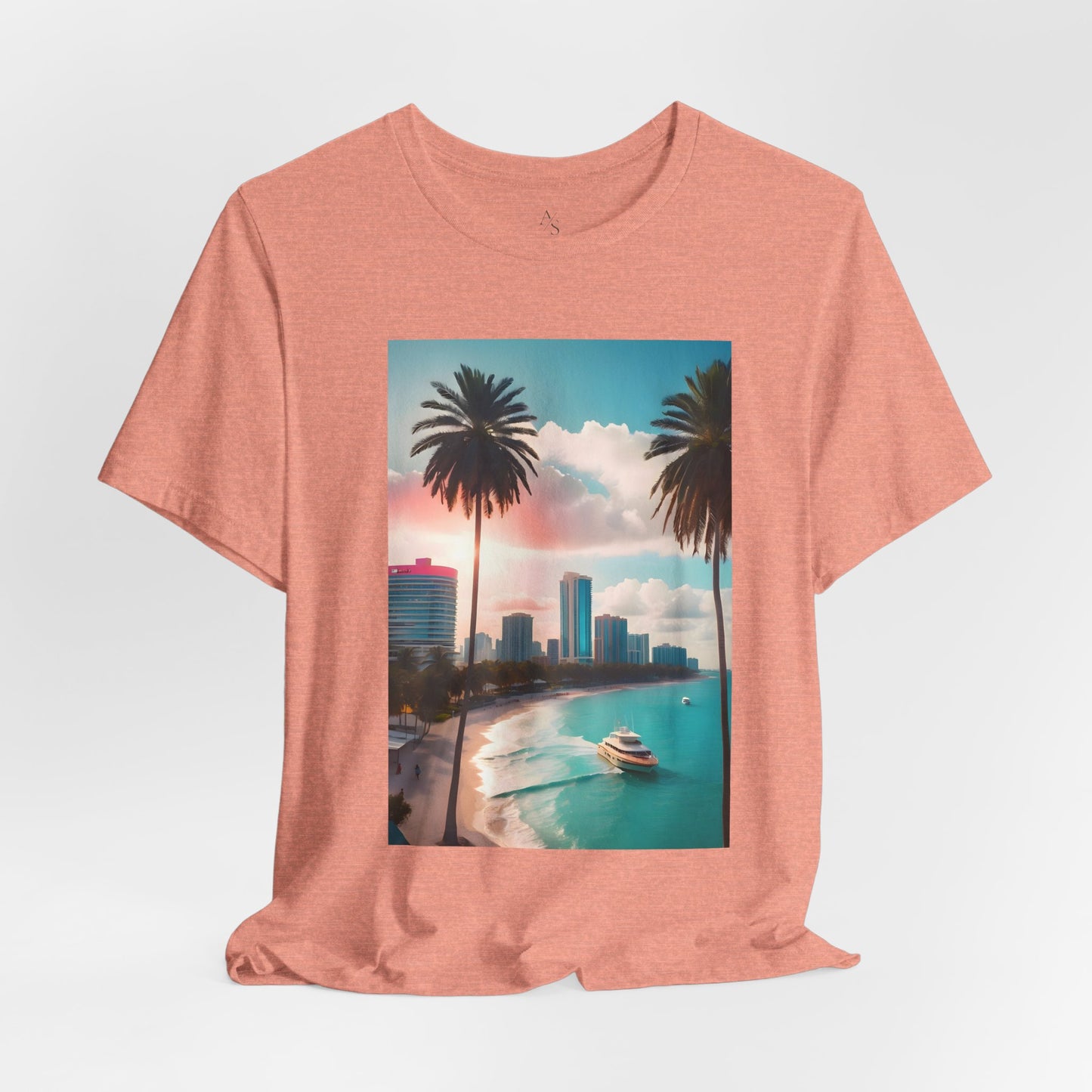 Miami Sunset Jersey Short Sleeve Tee