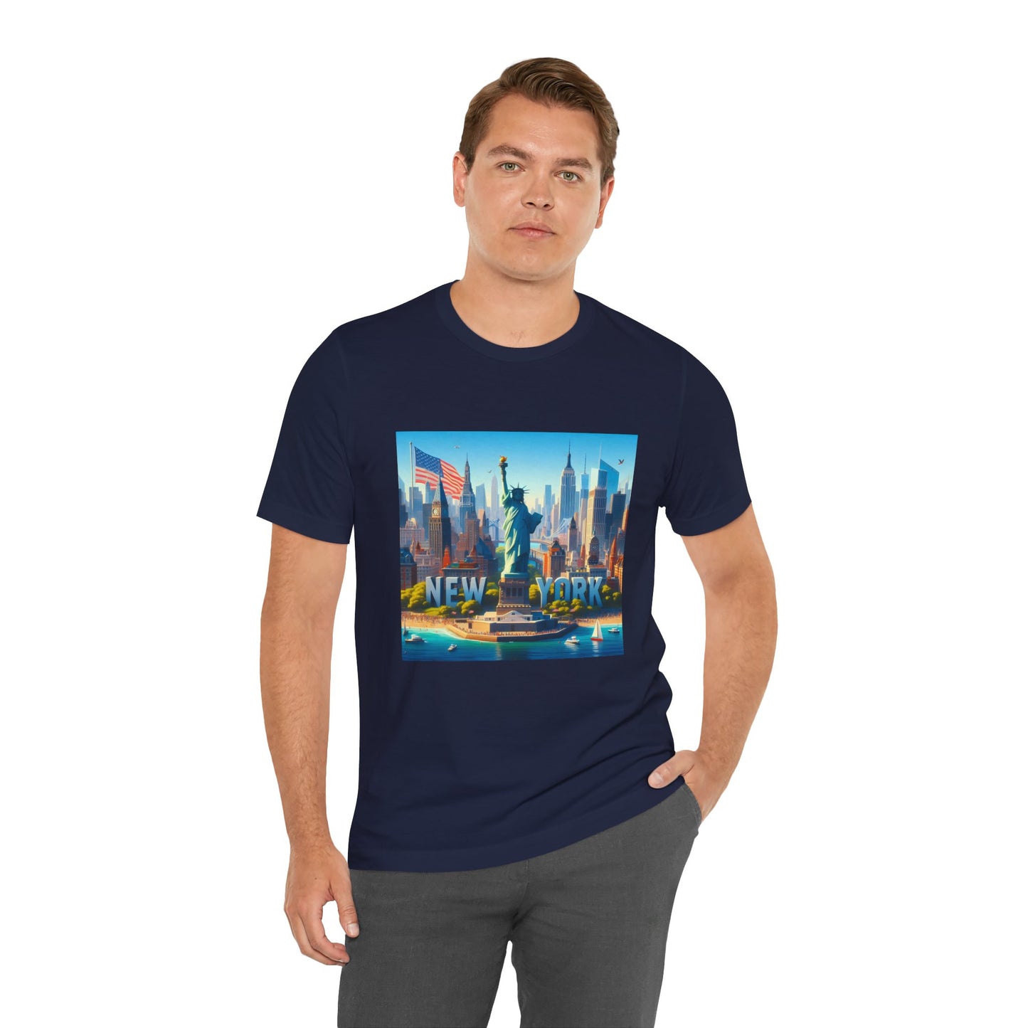 NY Disney Pixar Style Jersey Short Sleeve Tee