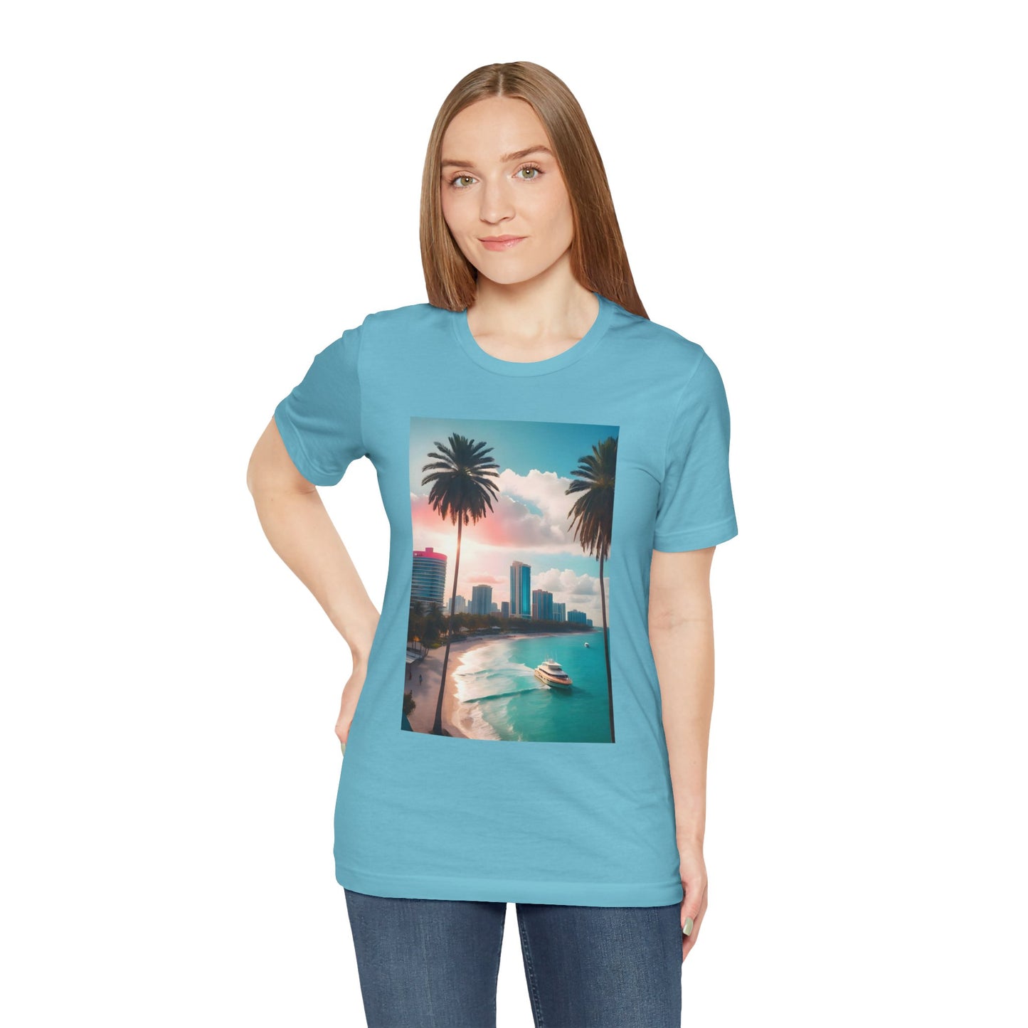 Miami Sunset Jersey Short Sleeve Tee