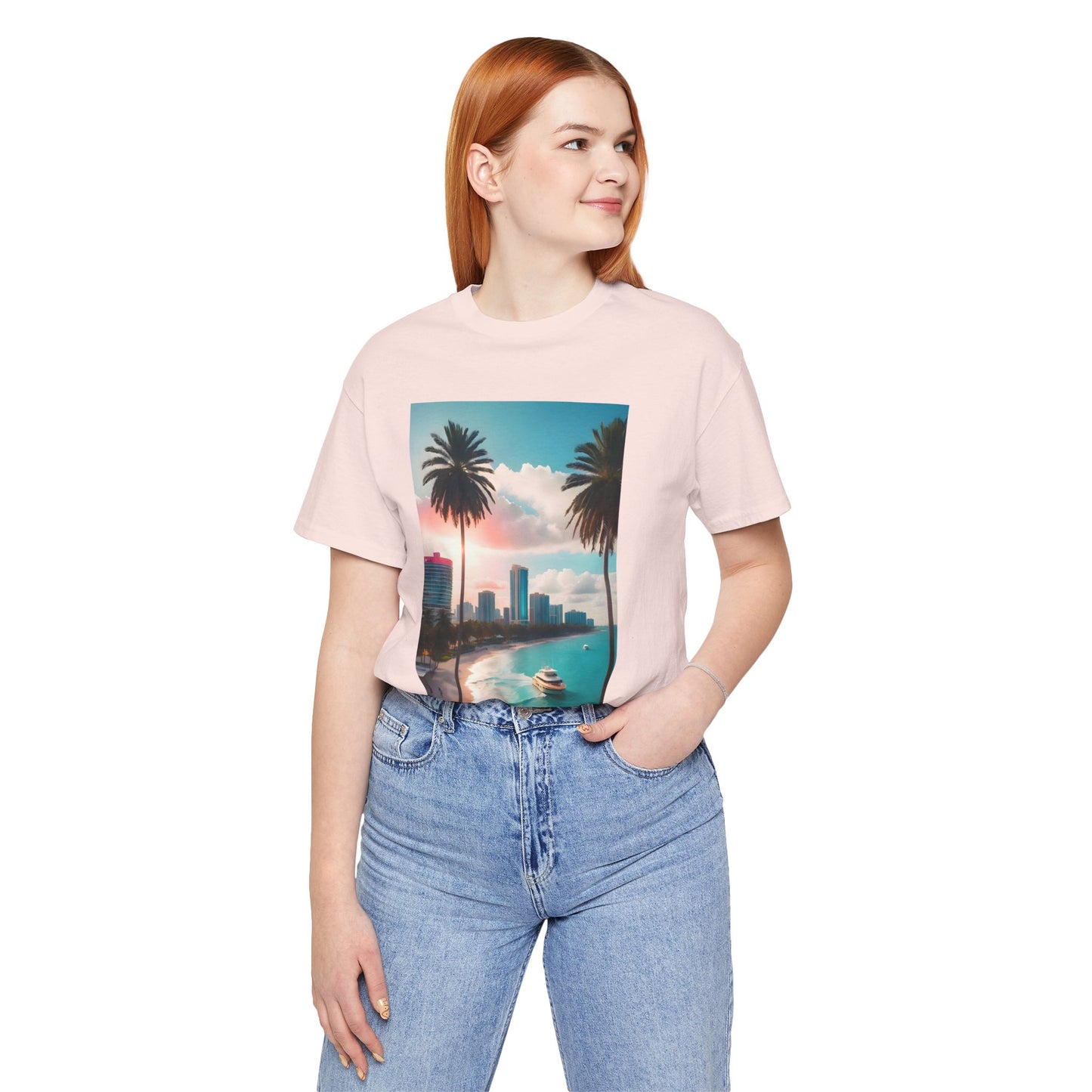 Miami Sunset Jersey Short Sleeve Tee