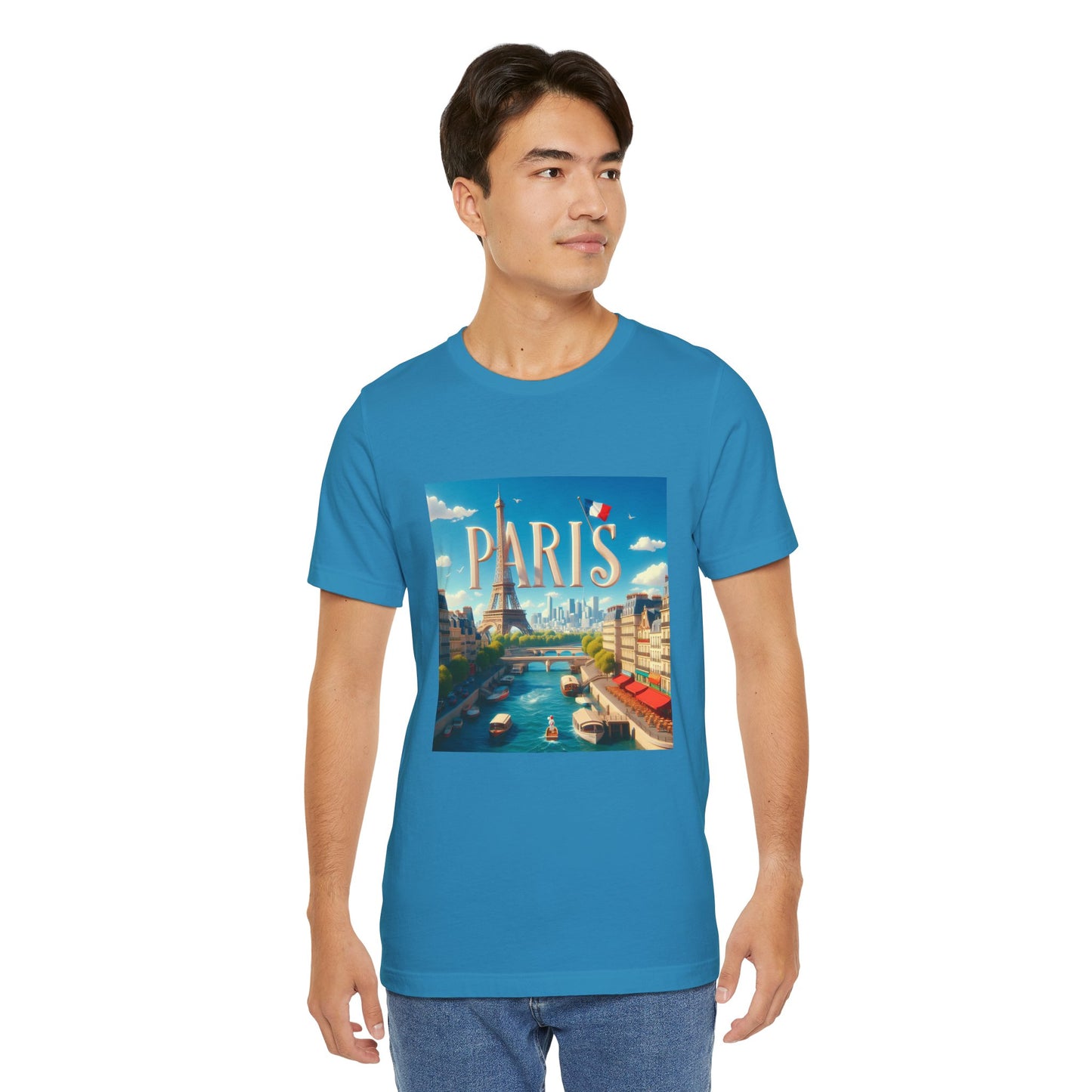 Paris Disney Pixar Style Jersey Short Sleeve Tee