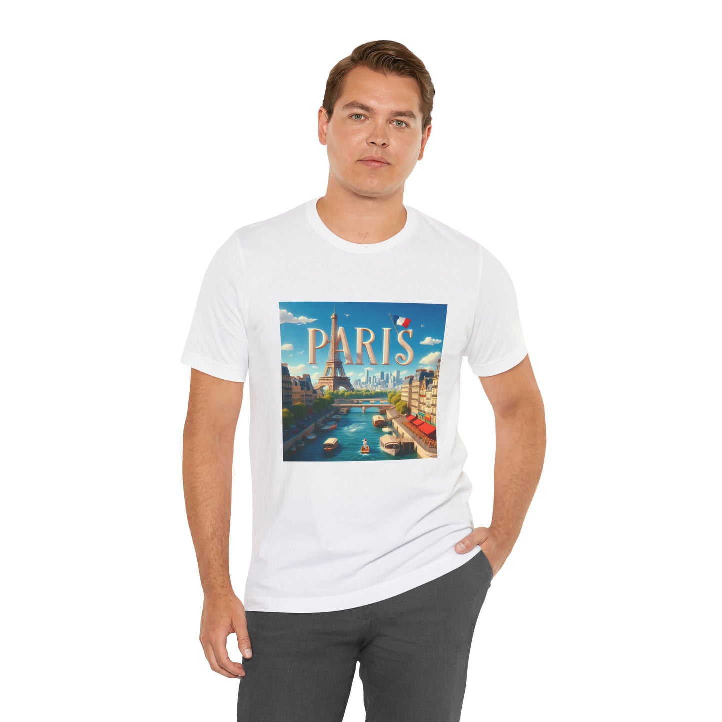 Paris Disney Pixar Style Jersey Short Sleeve Tee