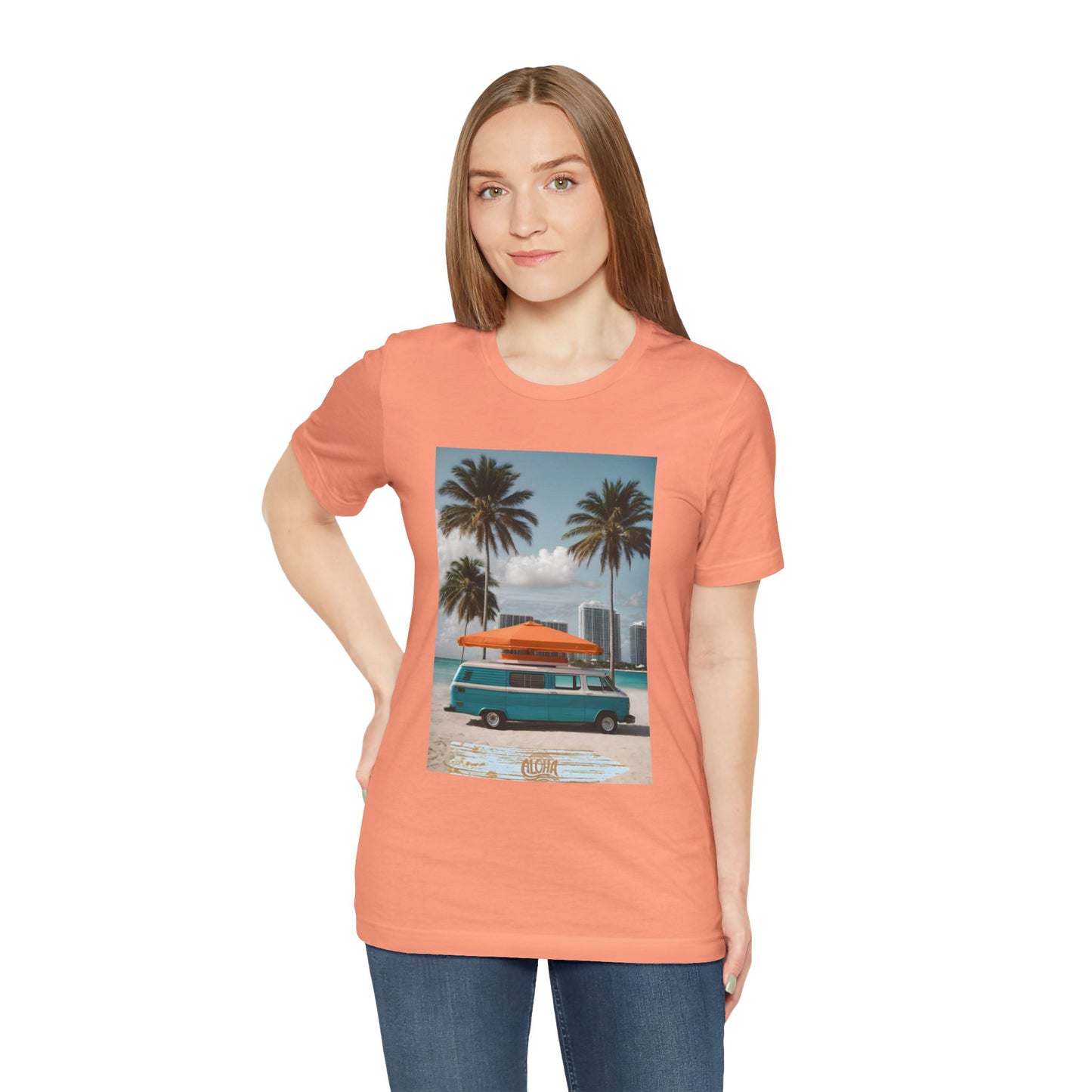 Vintage Van Miami Beach Jersey Short Sleeve Tee