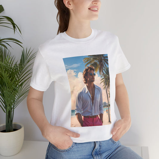 Man On The Beach Jersey Short Sleeve Tee