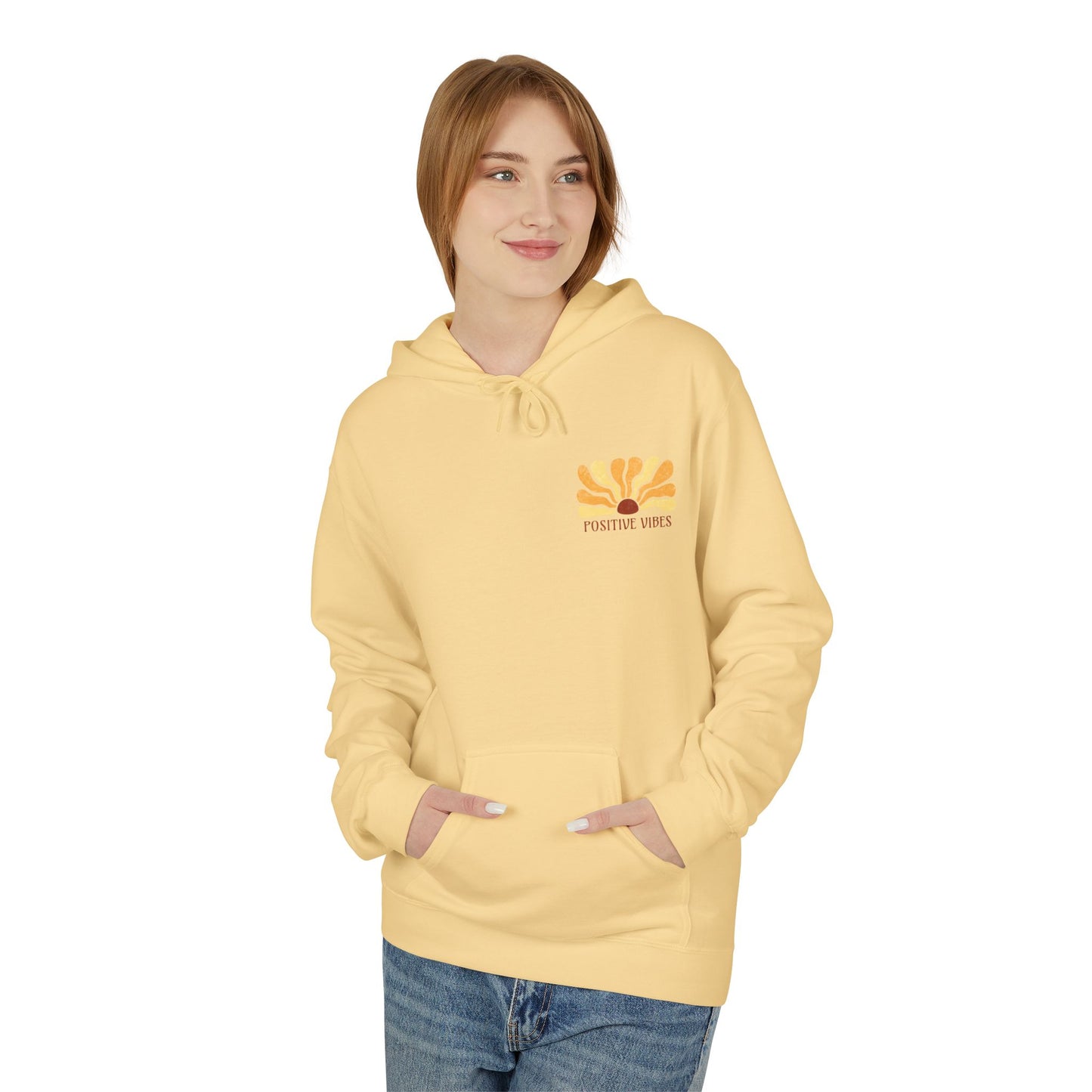 Positive Vibes Midweight Softstyle Fleece Hoodie