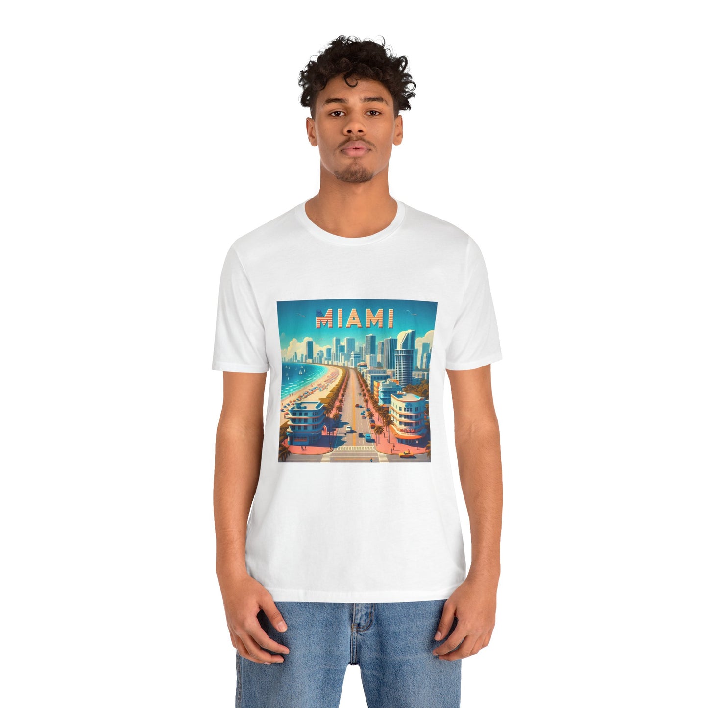 Miami Disney Pixar Style Jersey Short Sleeve Tee