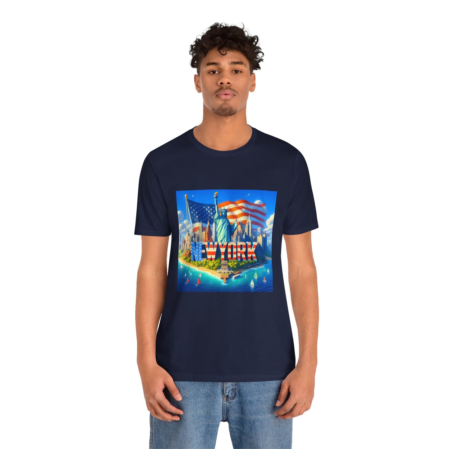 NY Disney Pixar Style Jersey Short Sleeve Tee