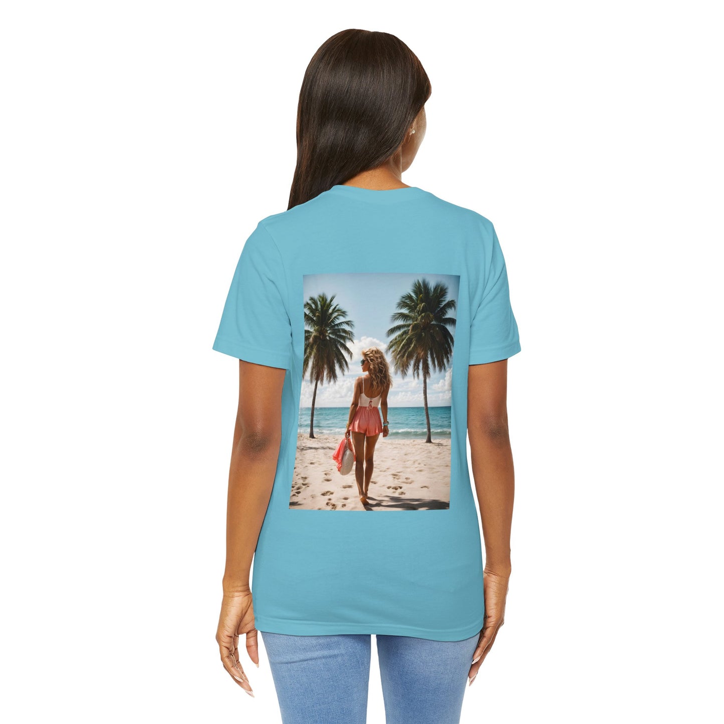 Breathtaking Beach View Jersey Short Sleeve Tee